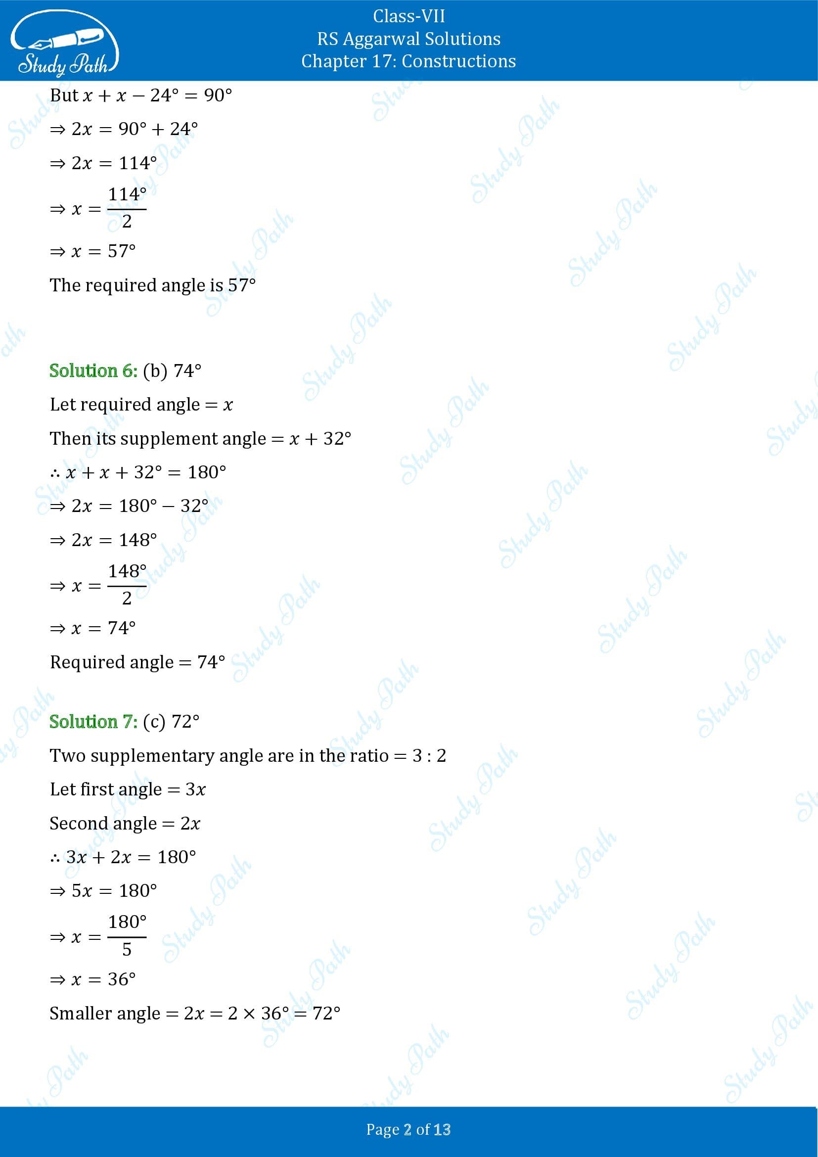 RS Aggarwal Solutions Class 7 Chapter 17 Constructions Exercise 17CMCQ 00002