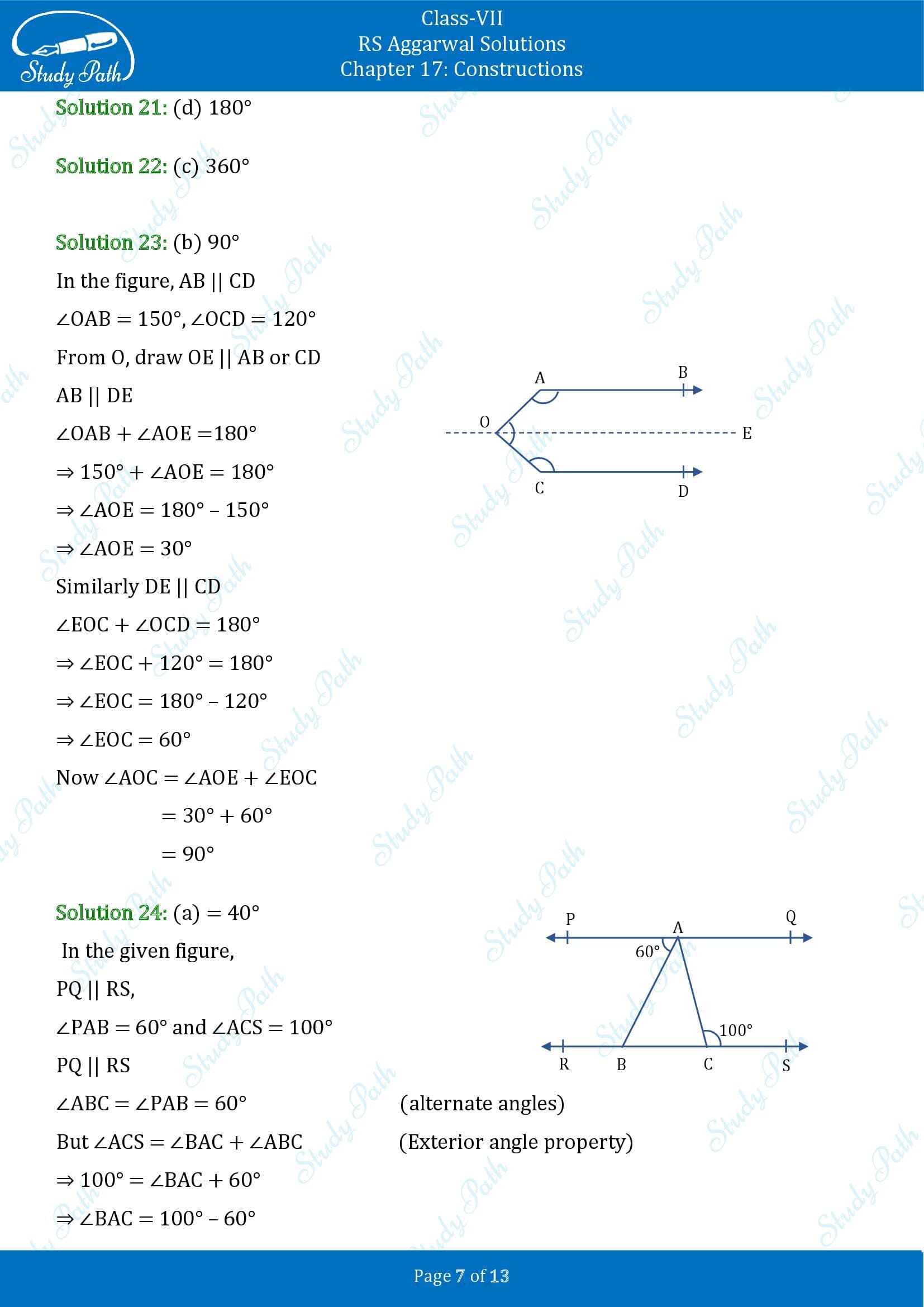 RS Aggarwal Solutions Class 7 Chapter 17 Constructions Exercise 17CMCQ 00007