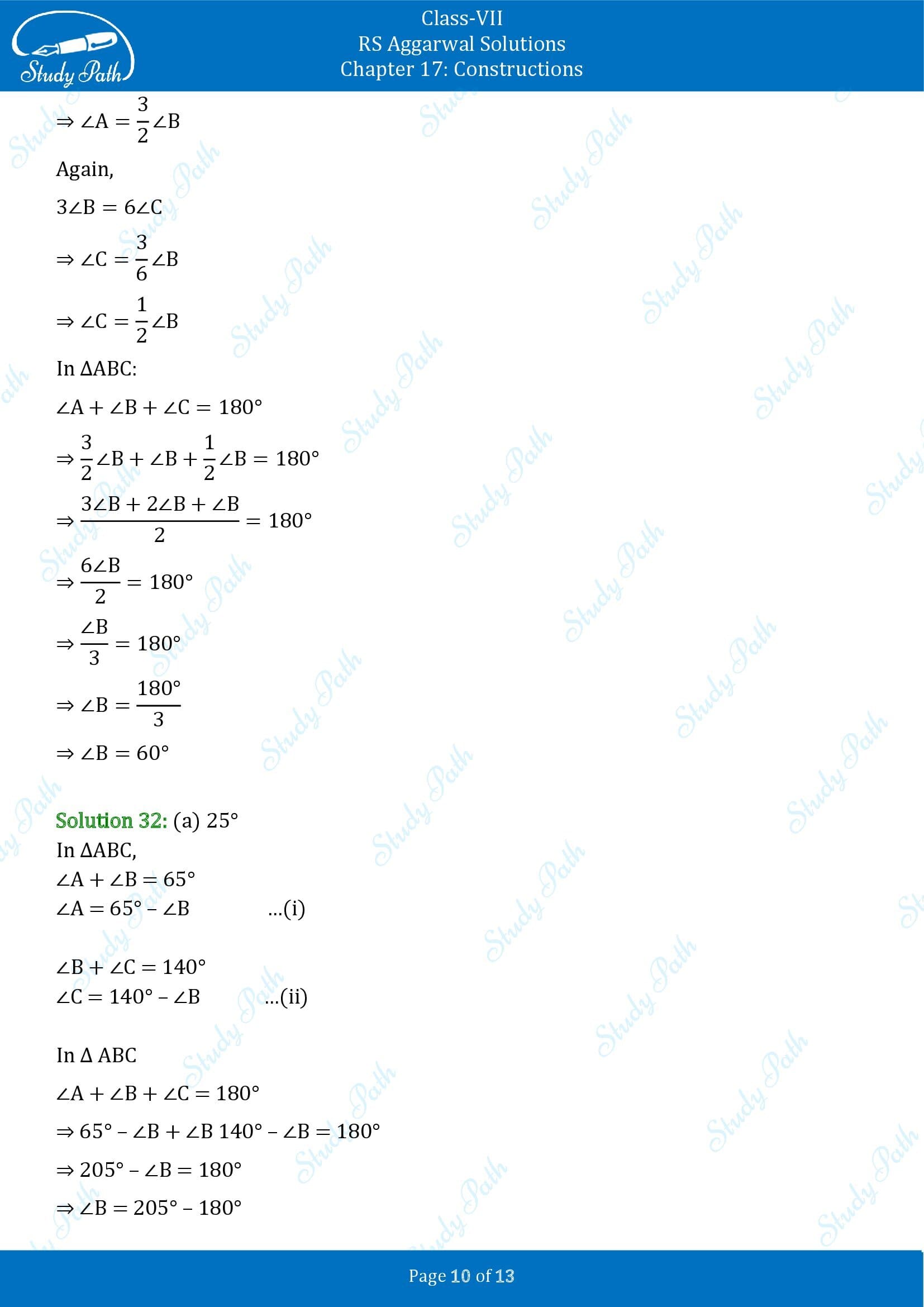 RS Aggarwal Solutions Class 7 Chapter 17 Constructions Exercise 17CMCQ 00010