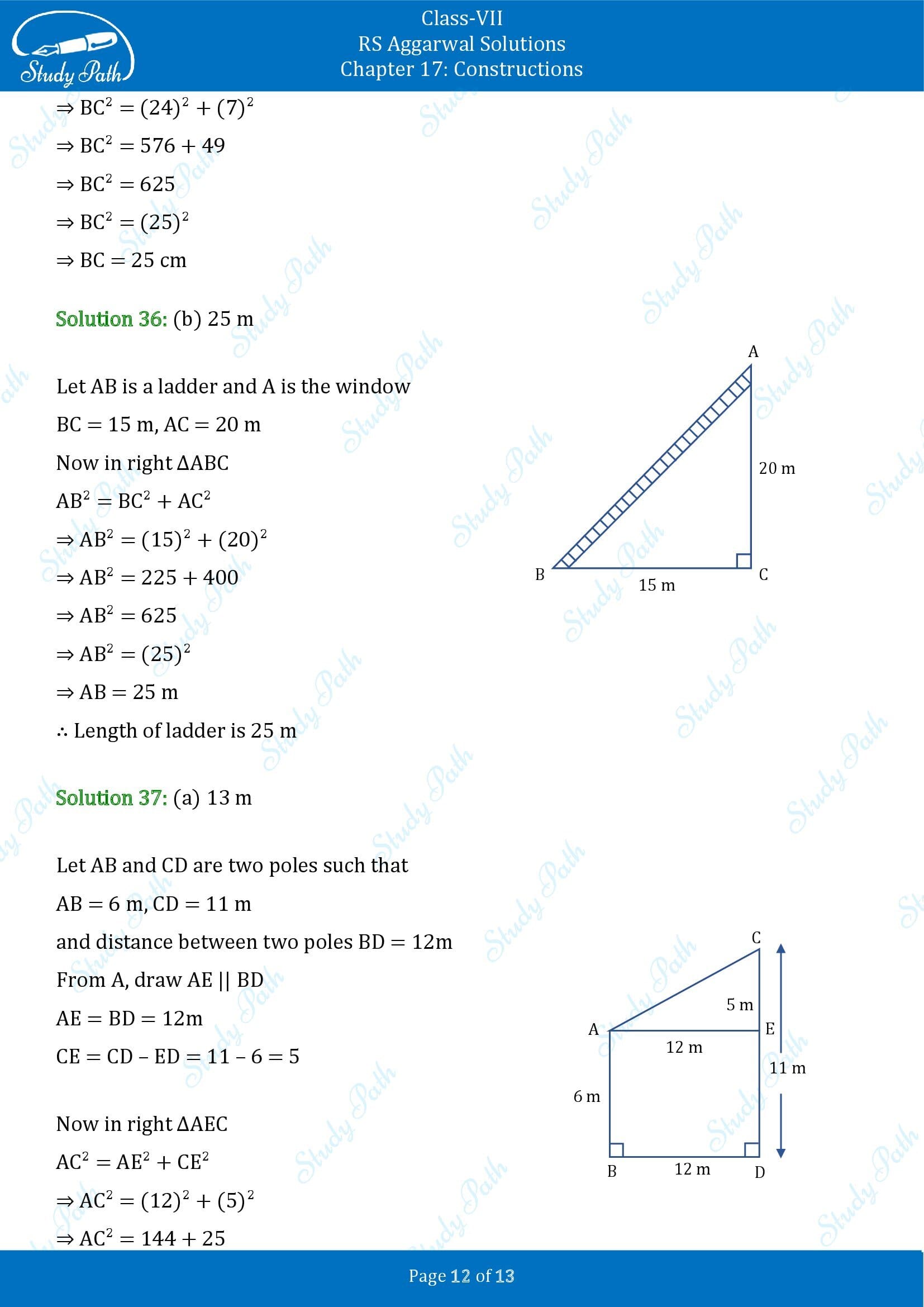 RS Aggarwal Solutions Class 7 Chapter 17 Constructions Exercise 17CMCQ 00012