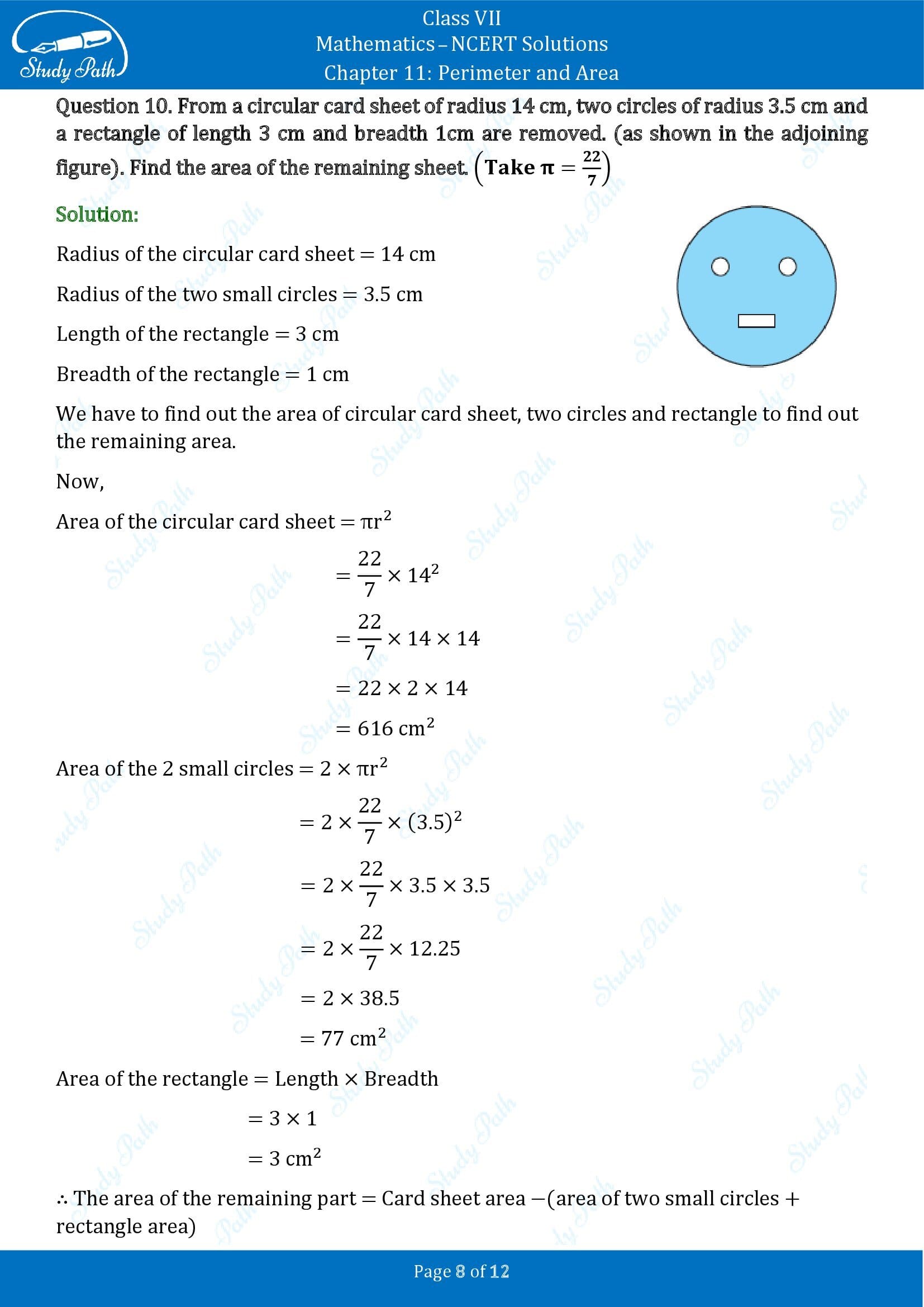 NCERT Solutions for Class 7 Maths Chapter 11 Perimeter and Area Exercise 11.3 00008