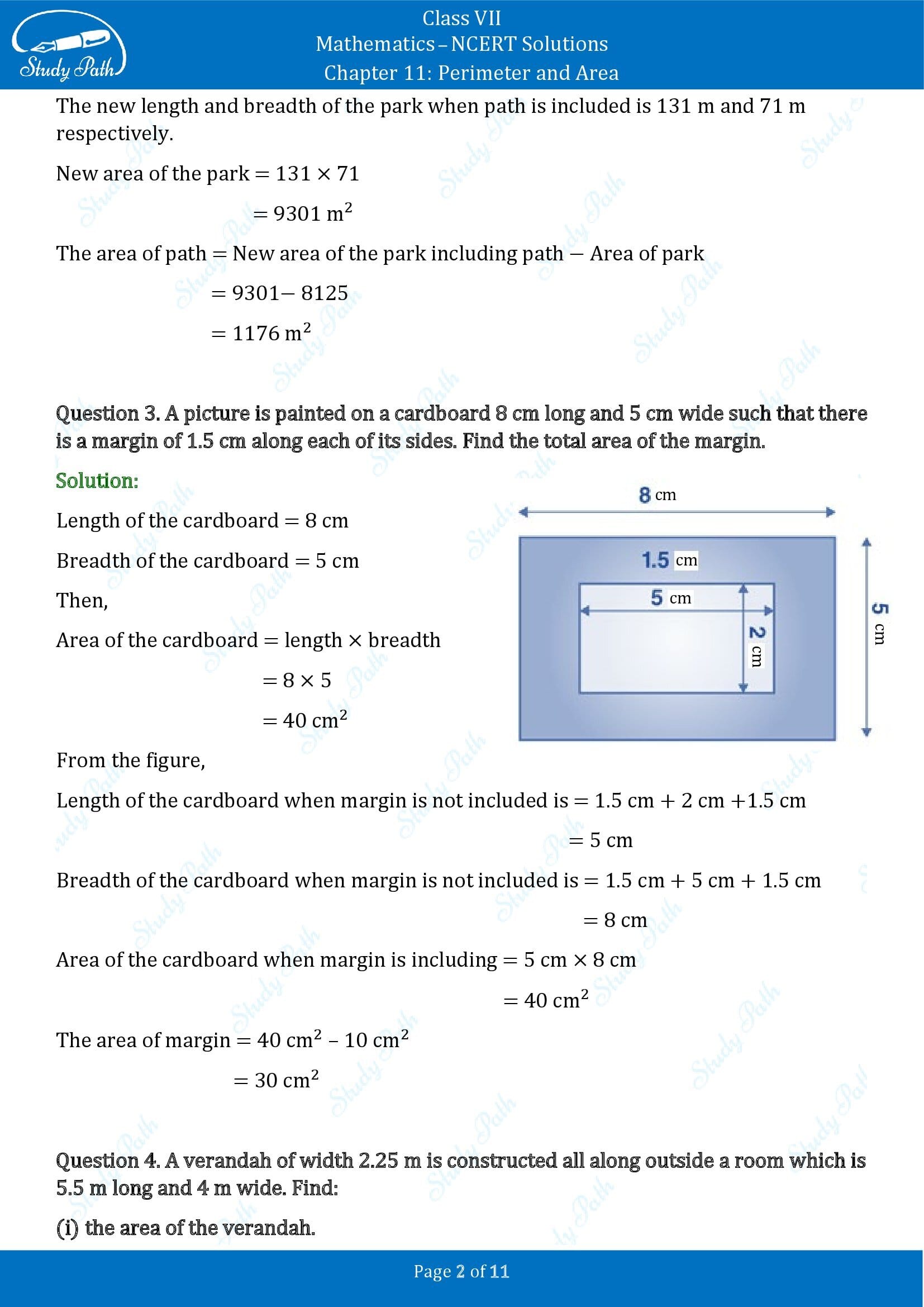 NCERT Solutions for Class 7 Maths Chapter 11 Perimeter and Area Exercise 11.4 00002