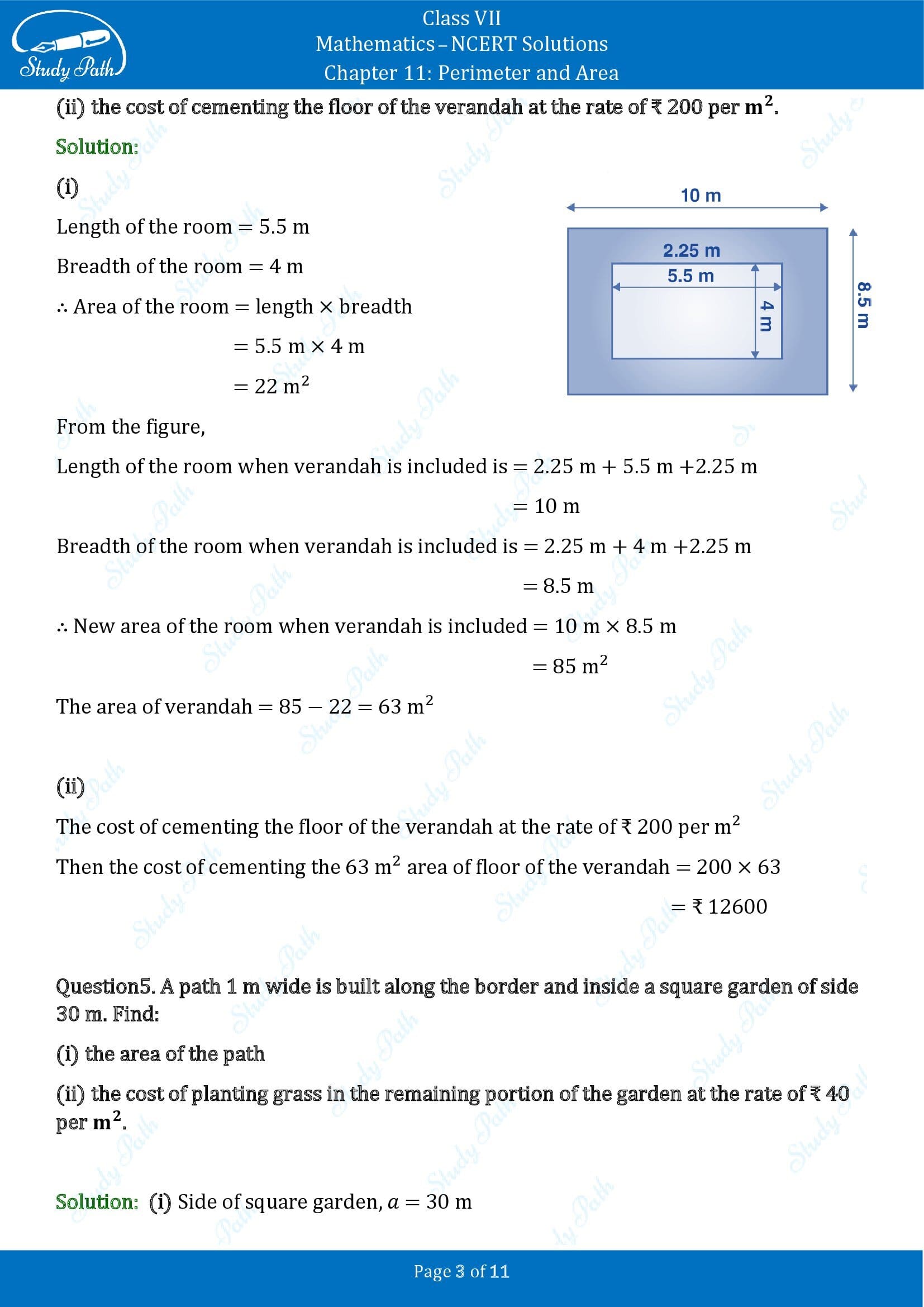 NCERT Solutions for Class 7 Maths Chapter 11 Perimeter and Area Exercise 11.4 00003