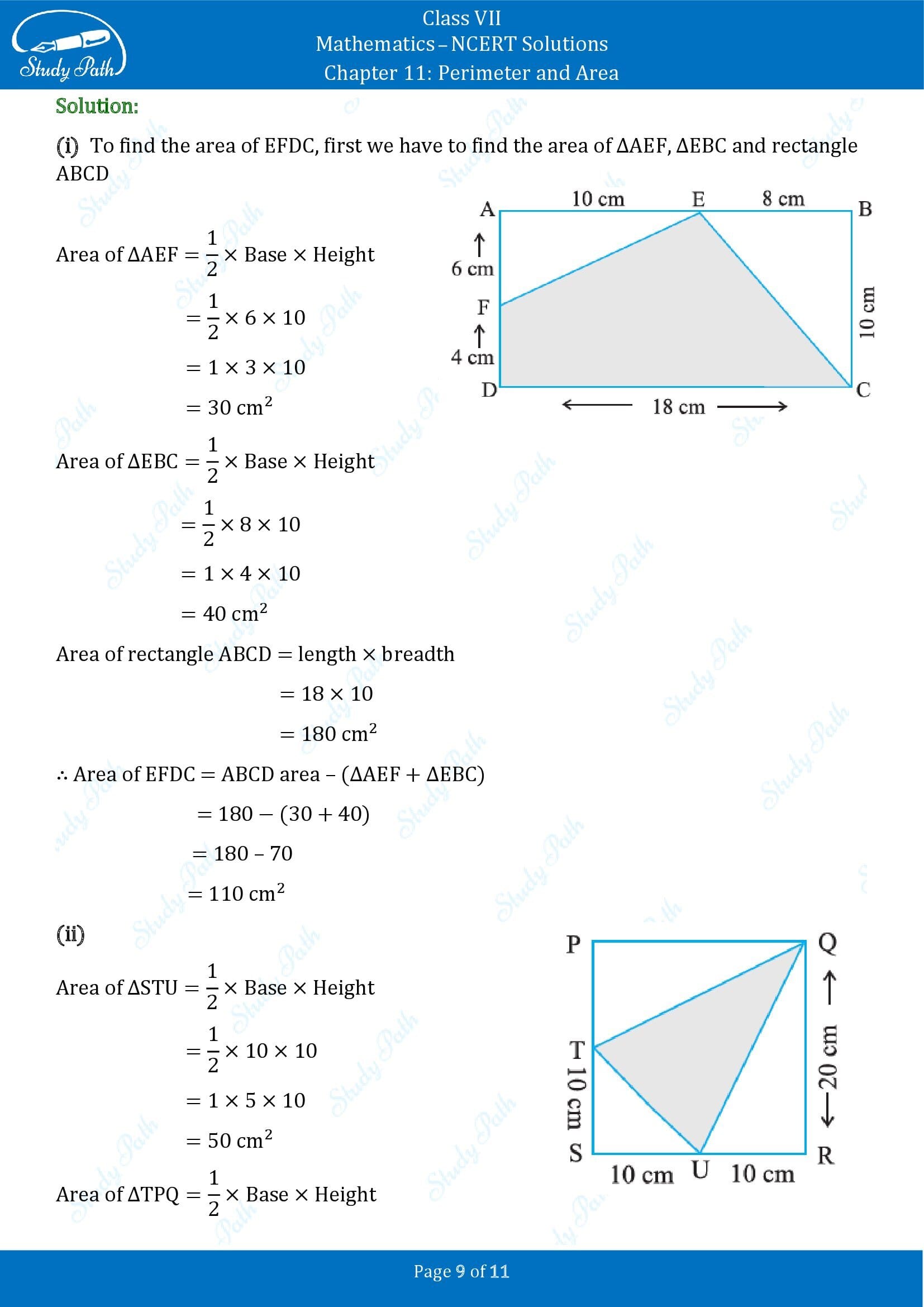 NCERT Solutions for Class 7 Maths Chapter 11 Perimeter and Area Exercise 11.4 00009