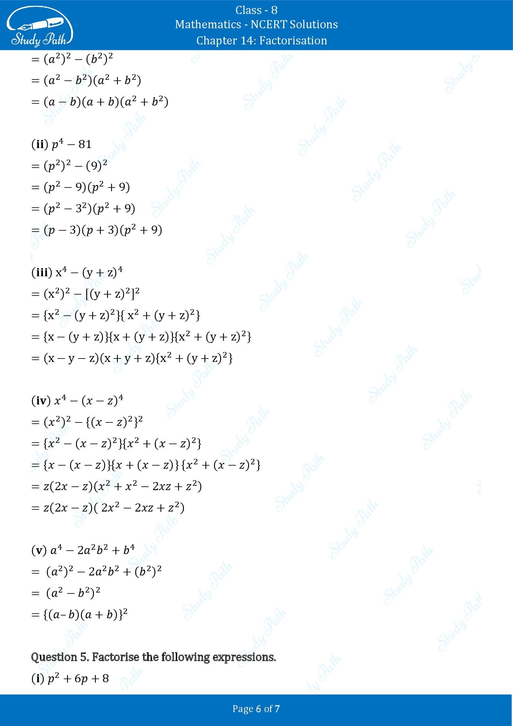 NCERT Solutions for Class 8 Maths Chapter 14 Factorisation Exercise 14.2 00006