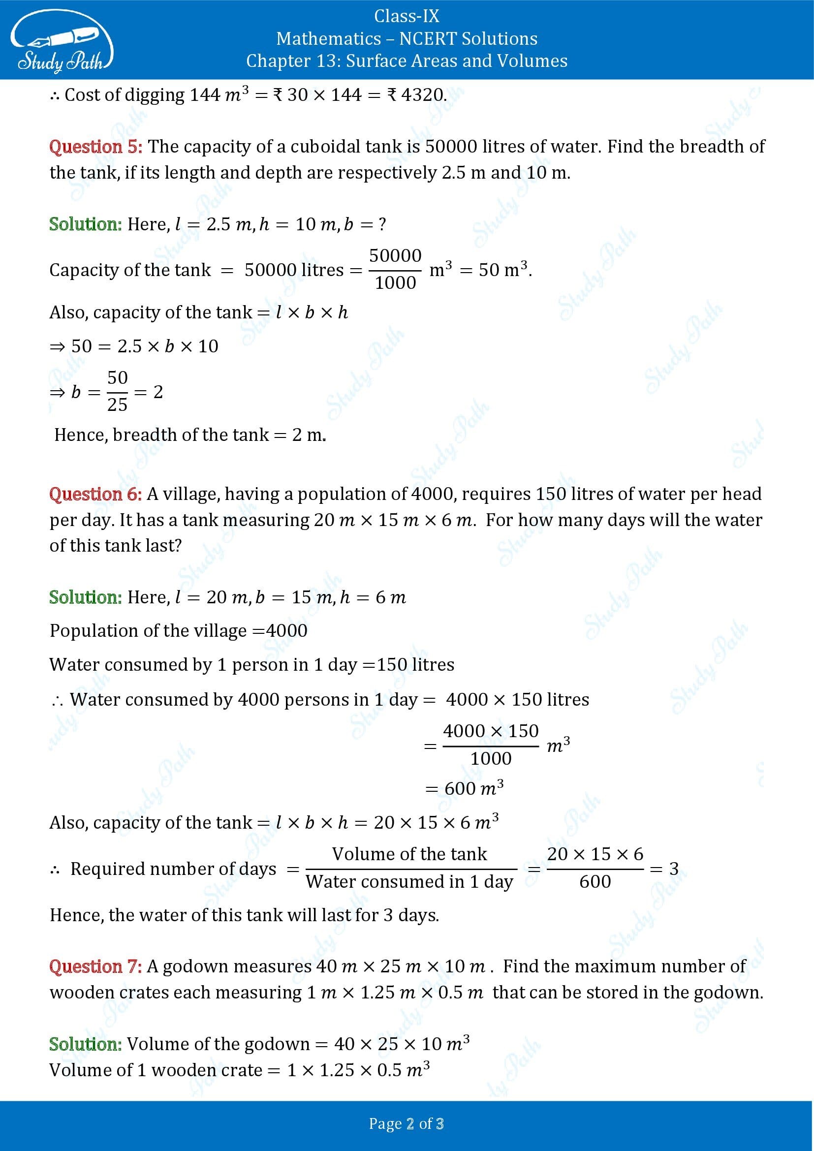 NCERT Solutions for Class 9 Maths Chapter 13 Surface Areas and Volumes Exercise 13.5 00002