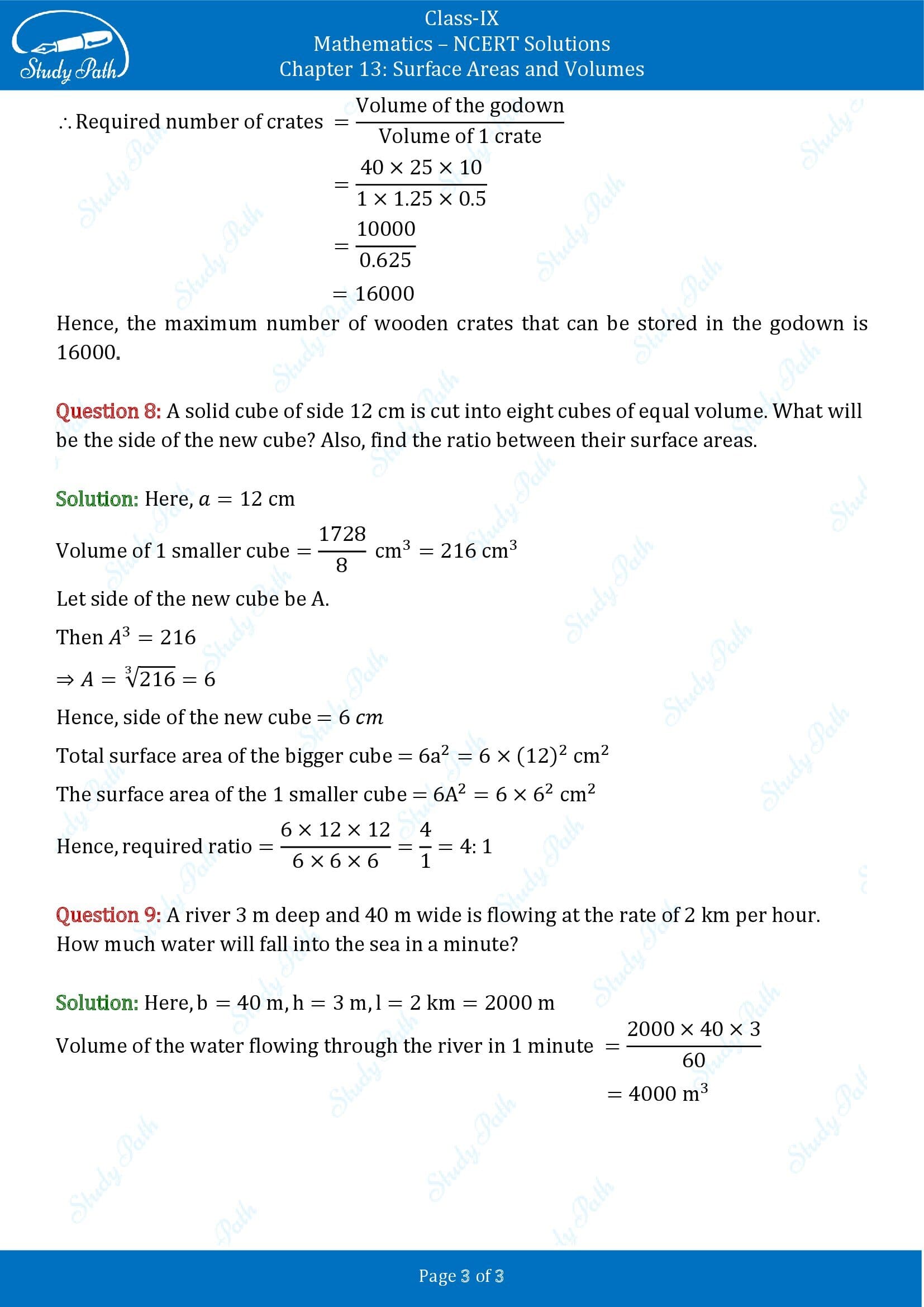 NCERT Solutions for Class 9 Maths Chapter 13 Surface Areas and Volumes Exercise 13.5 00003