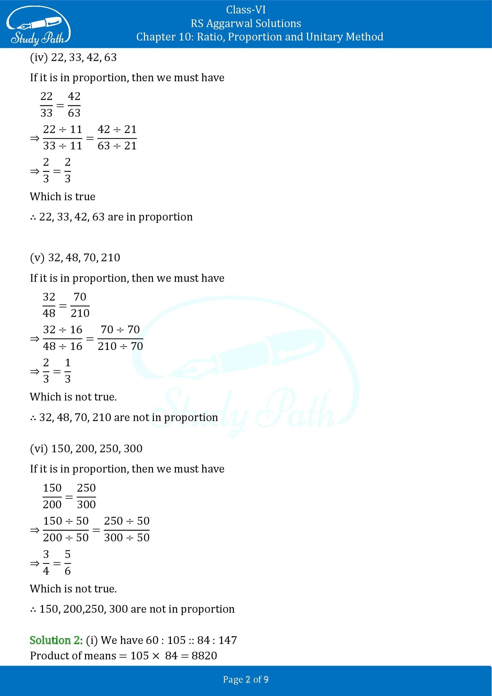 RS Aggarwal Solutions Class 6 Chapter 10 Ratio Proportion and Unitary Method Exercise 10B 00002