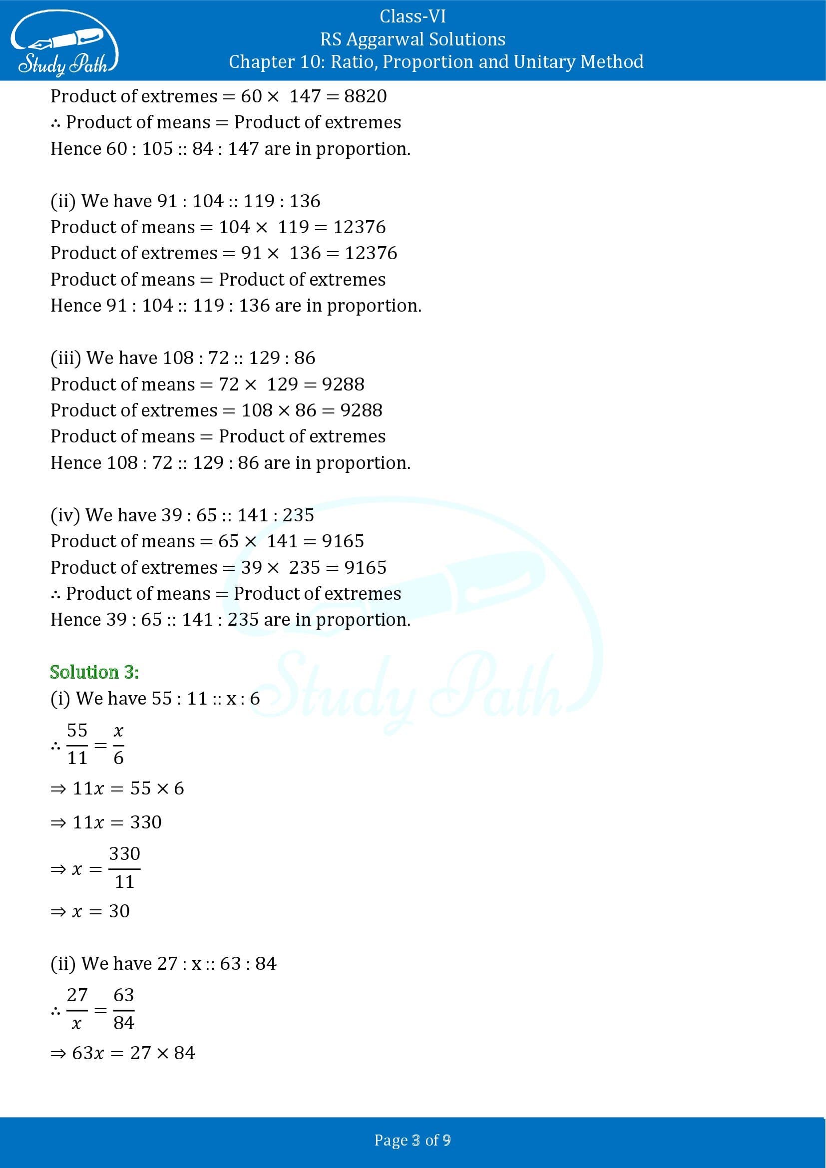 RS Aggarwal Solutions Class 6 Chapter 10 Ratio Proportion and Unitary Method Exercise 10B 00003