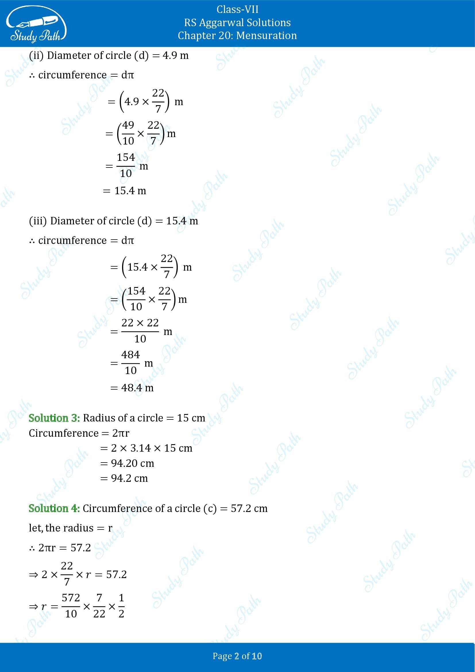 RS Aggarwal Solutions Class 7 Chapter 20 Mensuration Exercise 20E 00002