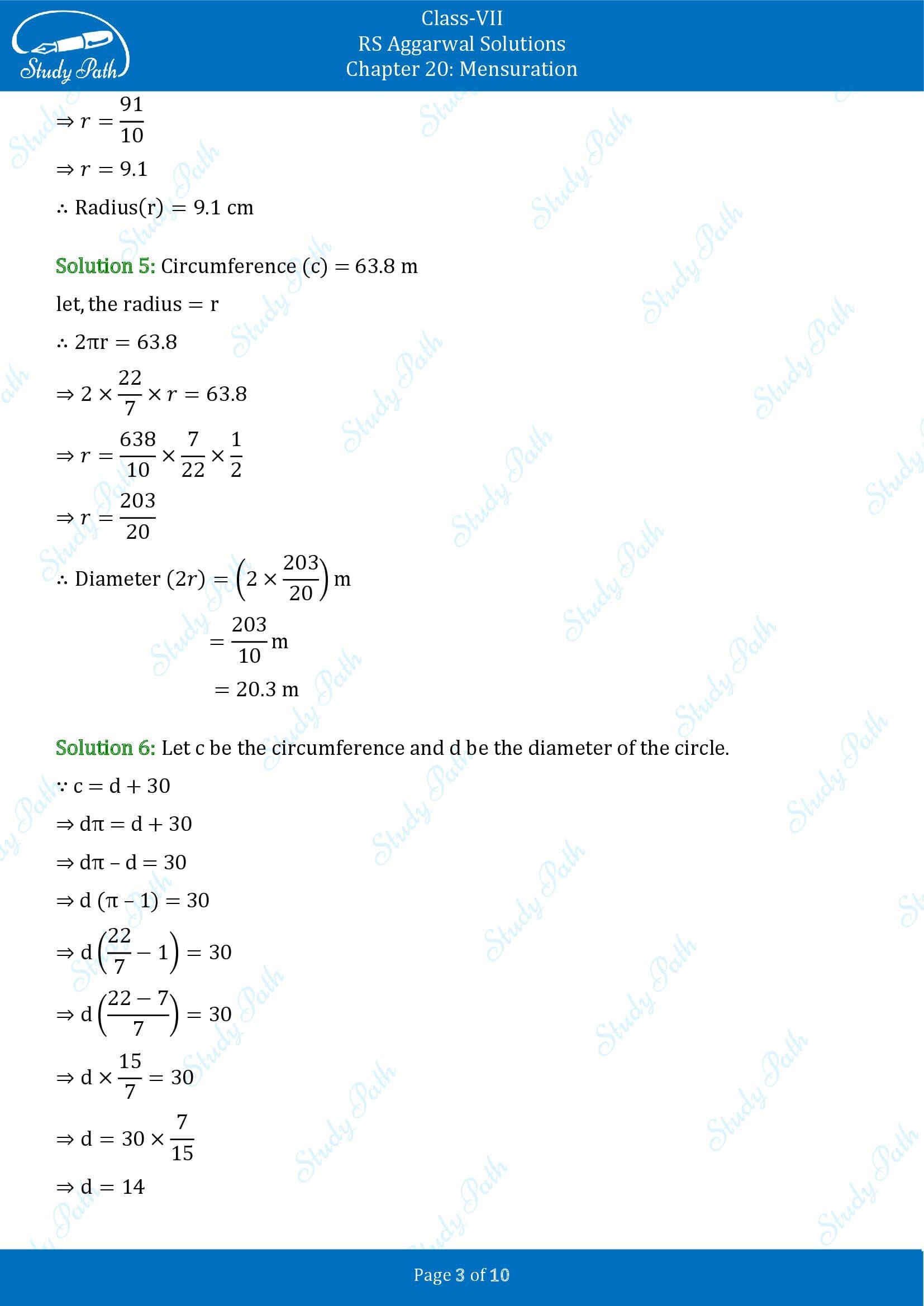 RS Aggarwal Solutions Class 7 Chapter 20 Mensuration Exercise 20E 00003