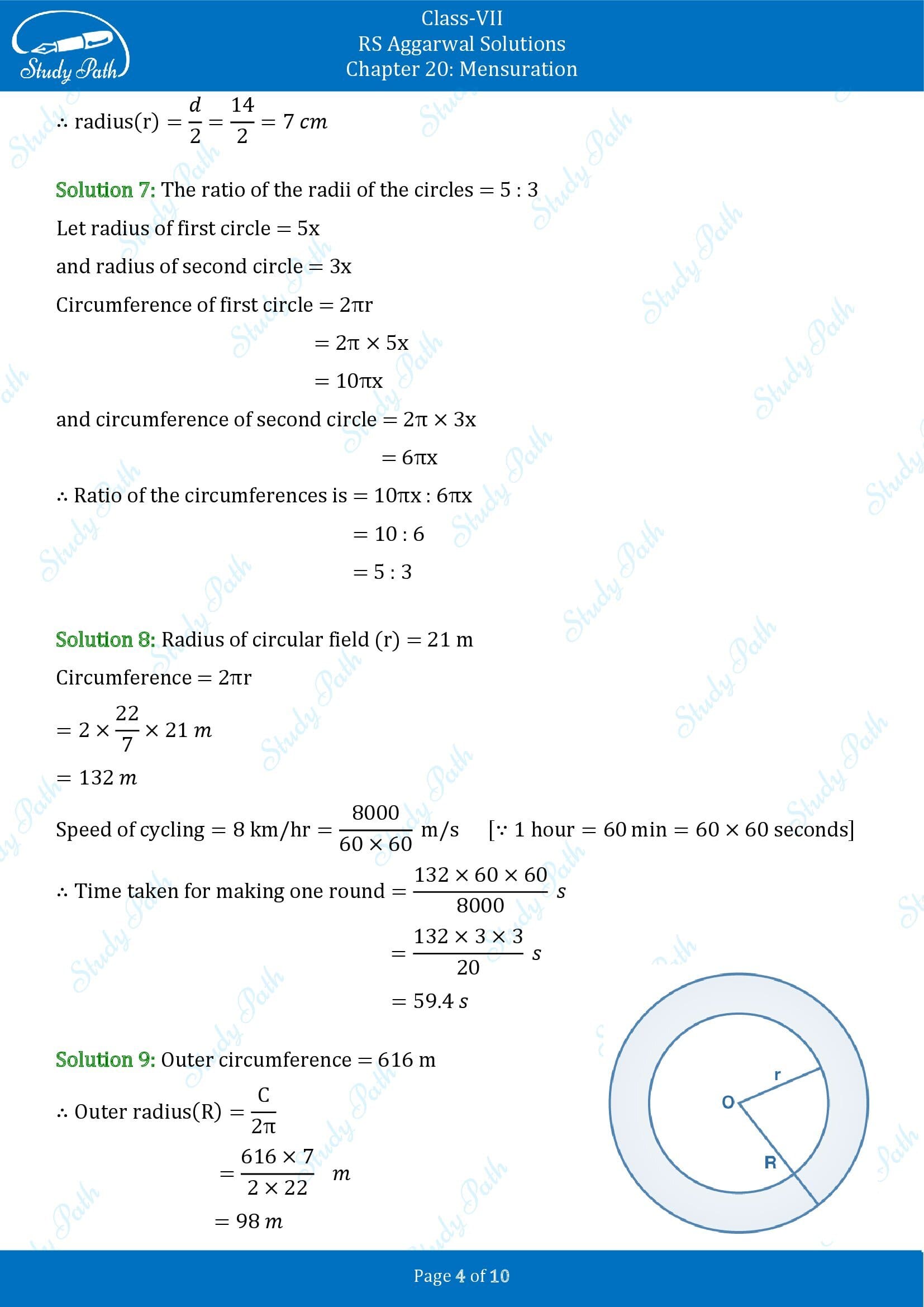 RS Aggarwal Solutions Class 7 Chapter 20 Mensuration Exercise 20E 00004