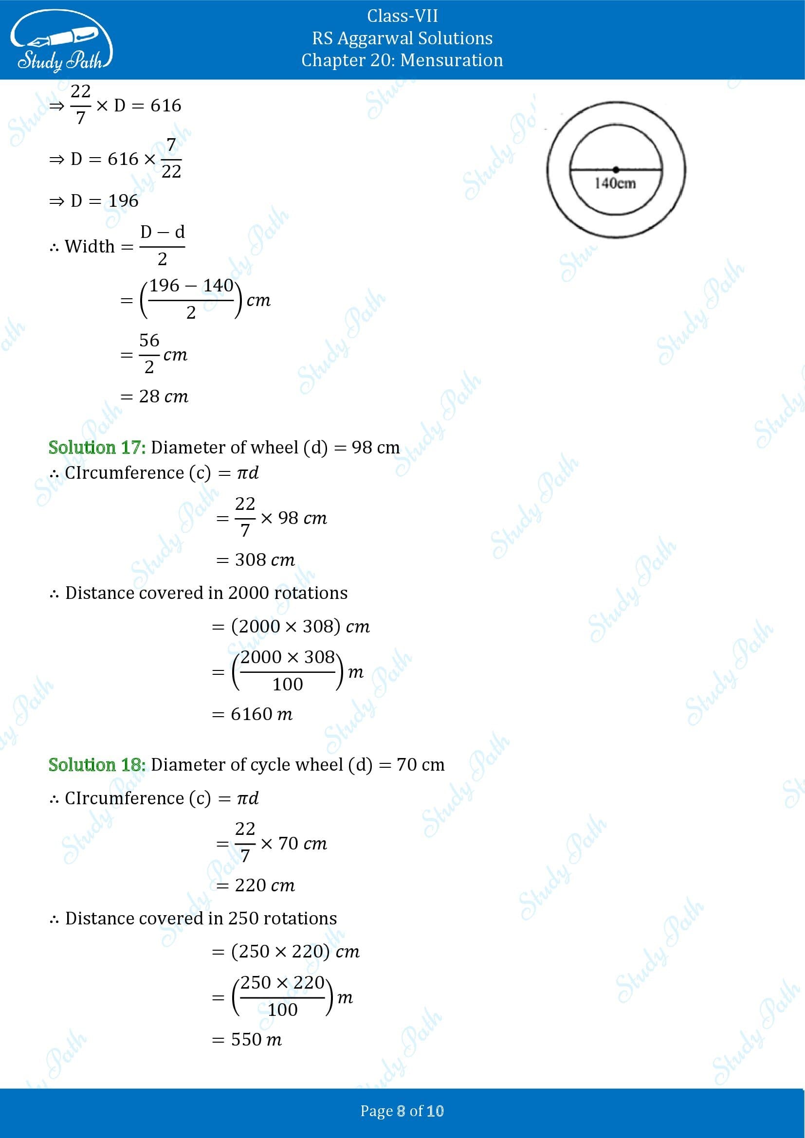RS Aggarwal Solutions Class 7 Chapter 20 Mensuration Exercise 20E 00008