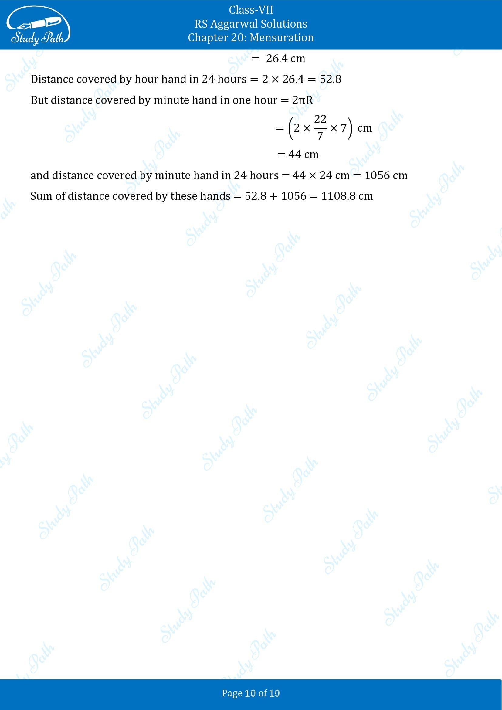 RS Aggarwal Solutions Class 7 Chapter 20 Mensuration Exercise 20E 00010