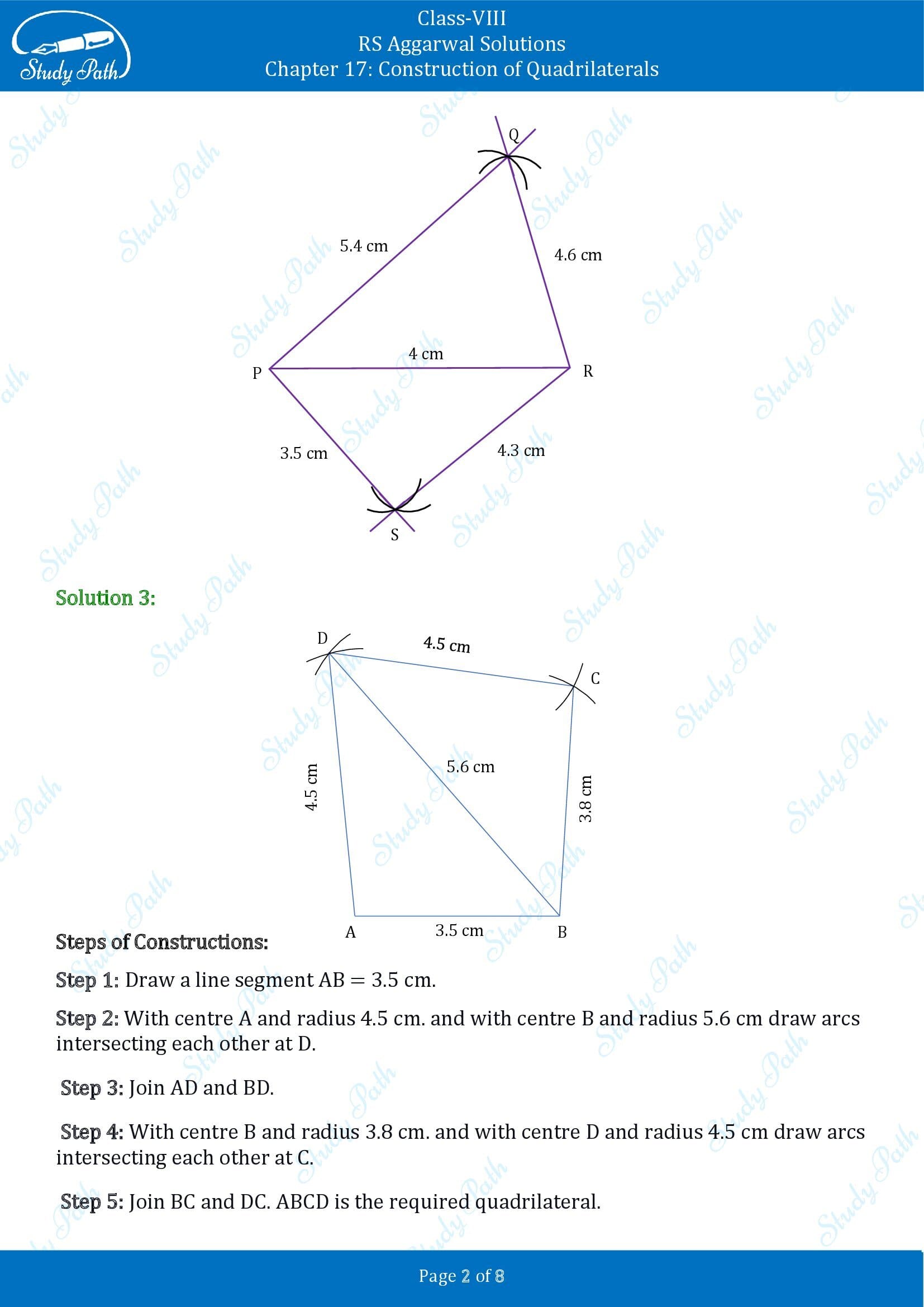 RS Aggarwal Solutions Class 8 Chapter 17 Construction of Quadrilaterals Exercise 17A 00002