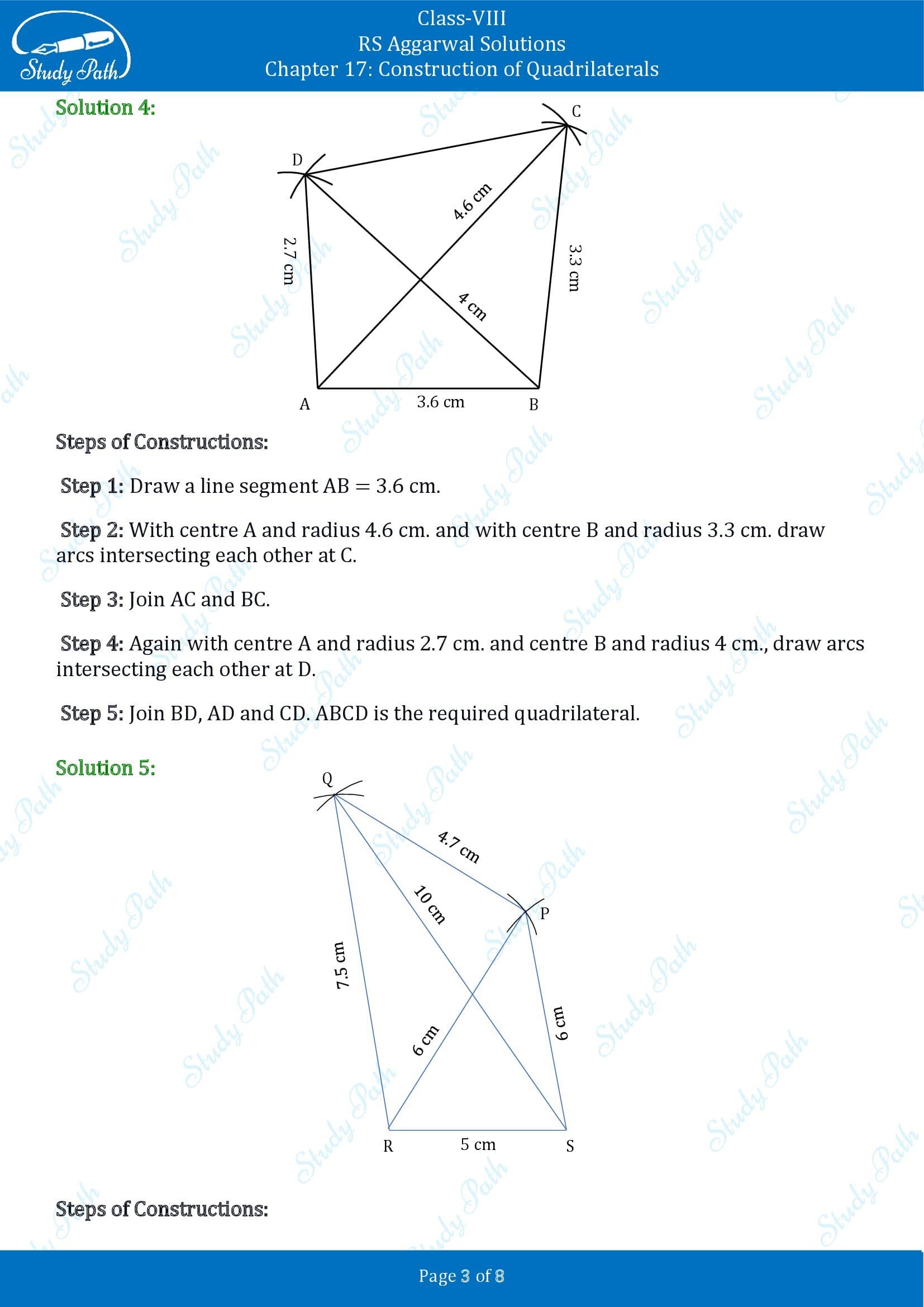 RS Aggarwal Solutions Class 8 Chapter 17 Construction of Quadrilaterals Exercise 17A 00003
