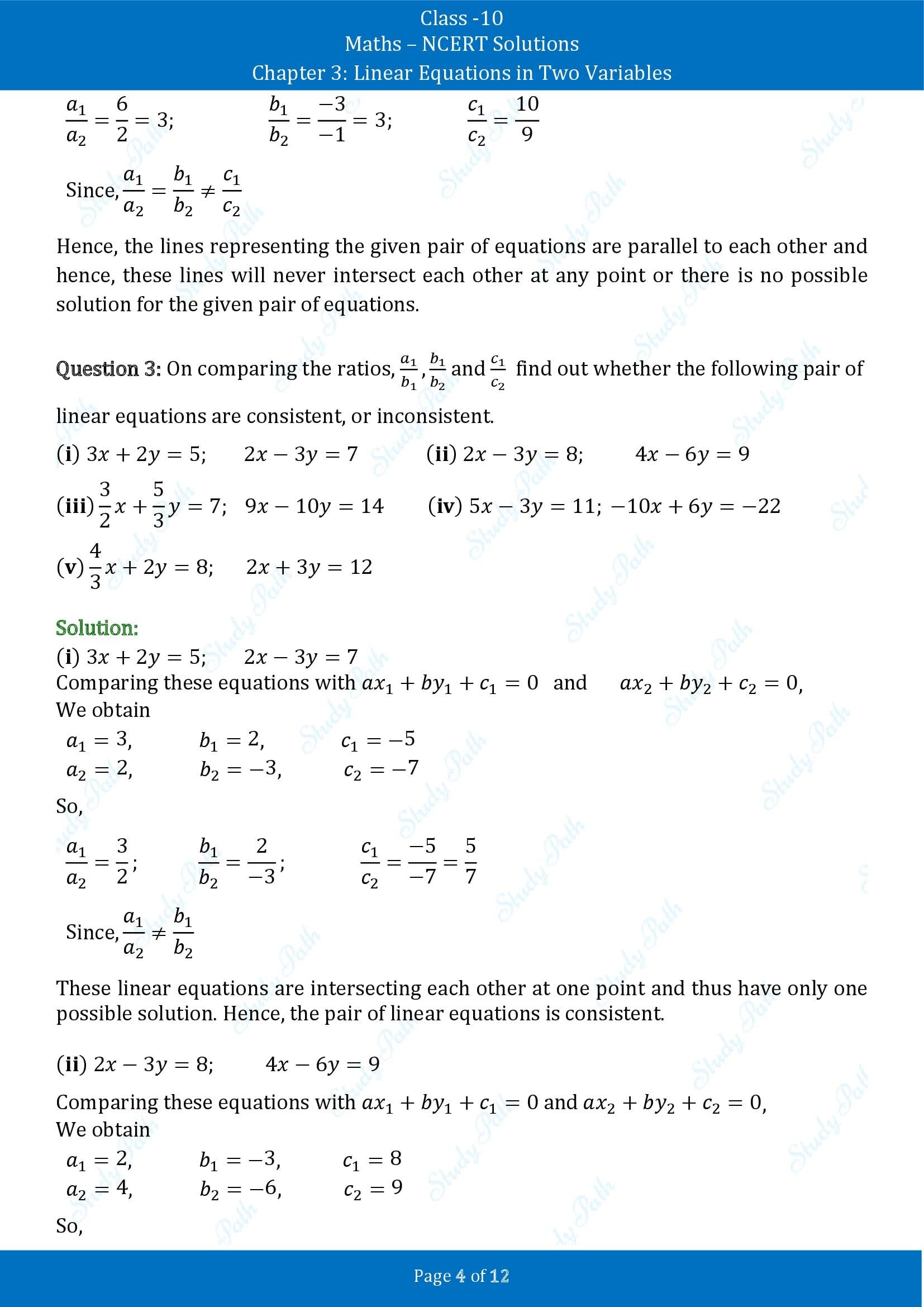NCERT Solutions for Class 10 Maths Chapter 3 Linear Equations in Two Variables Exercise 3.2 00004