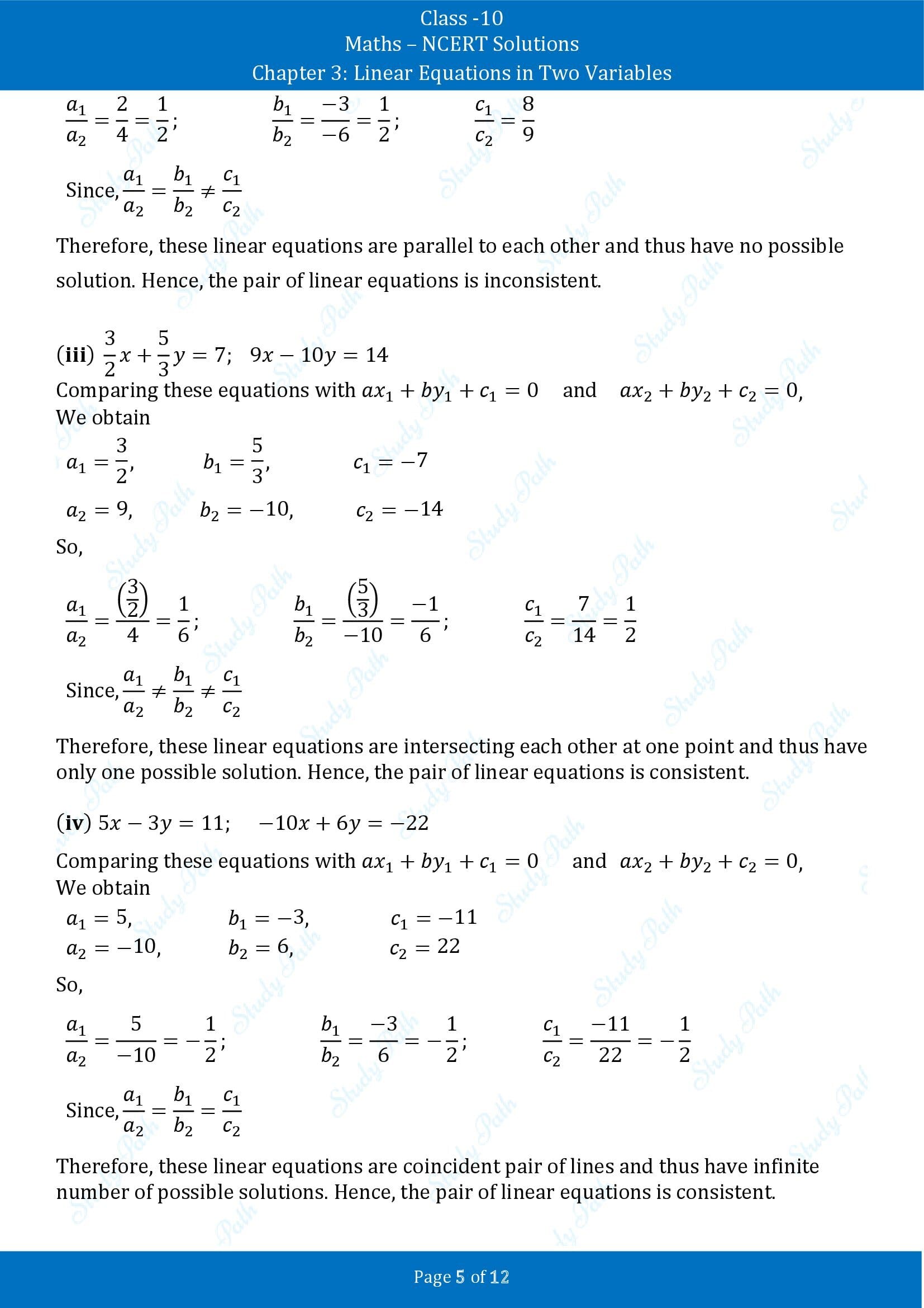 NCERT Solutions for Class 10 Maths Chapter 3 Linear Equations in Two Variables Exercise 3.2 00005