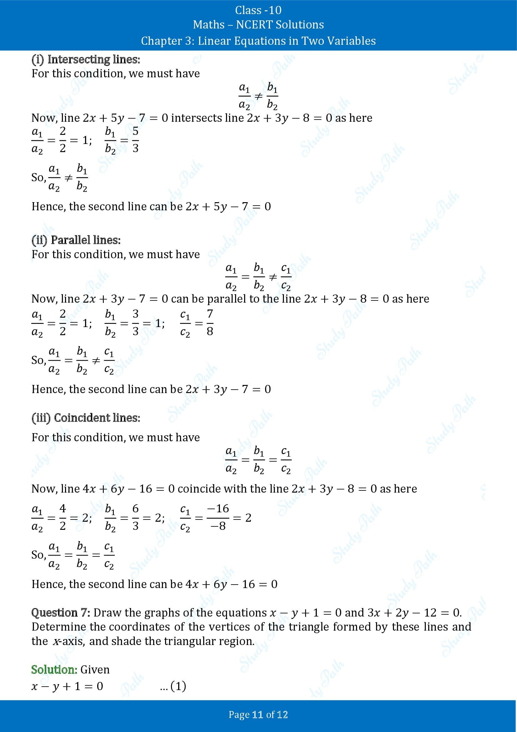 NCERT Solutions for Class 10 Maths Chapter 3 Linear Equations in Two Variables Exercise 3.2 00011