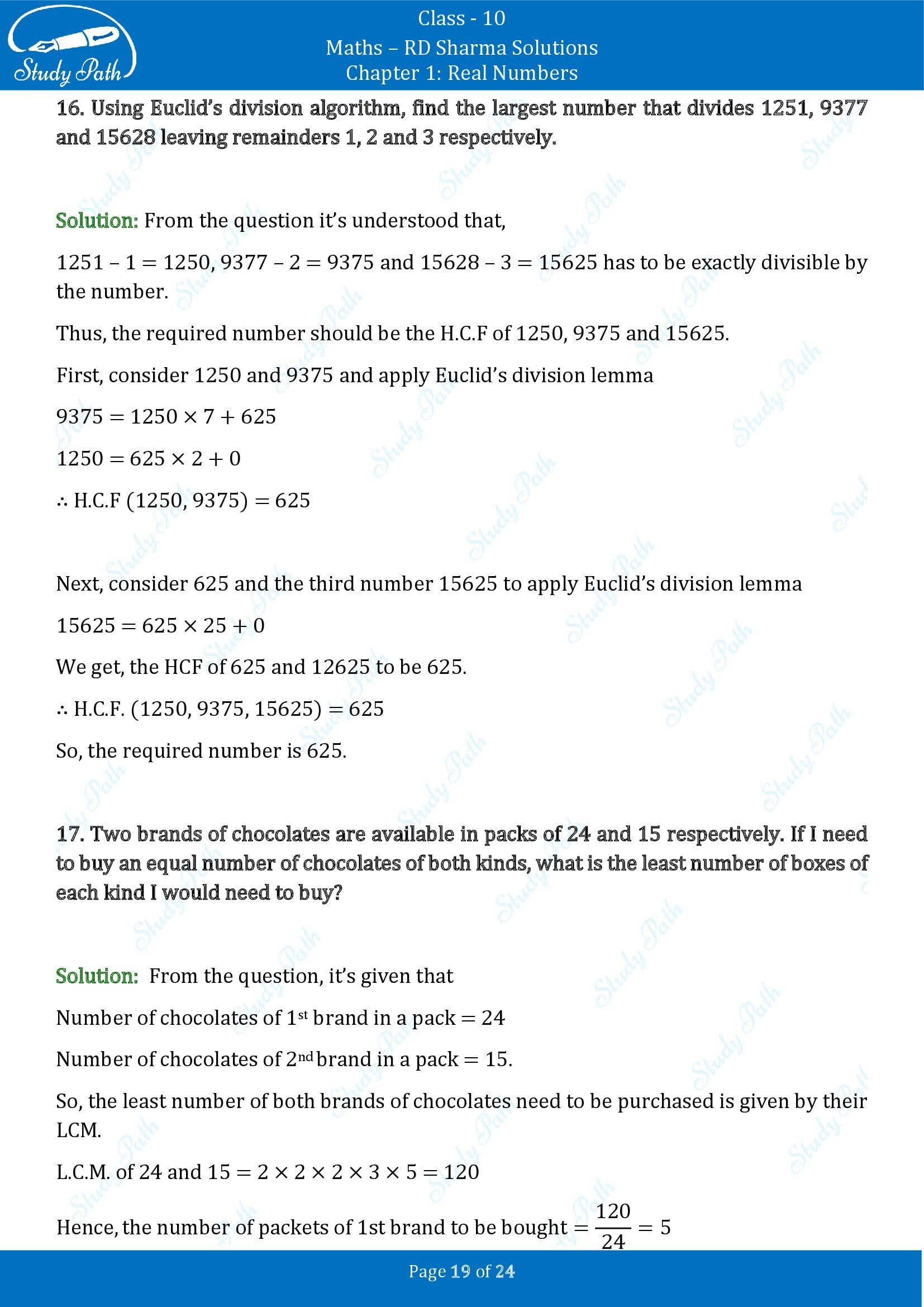 RD Sharma Solutions Class 10 Chapter 1 Real Numbers Exercise 1.2 00019