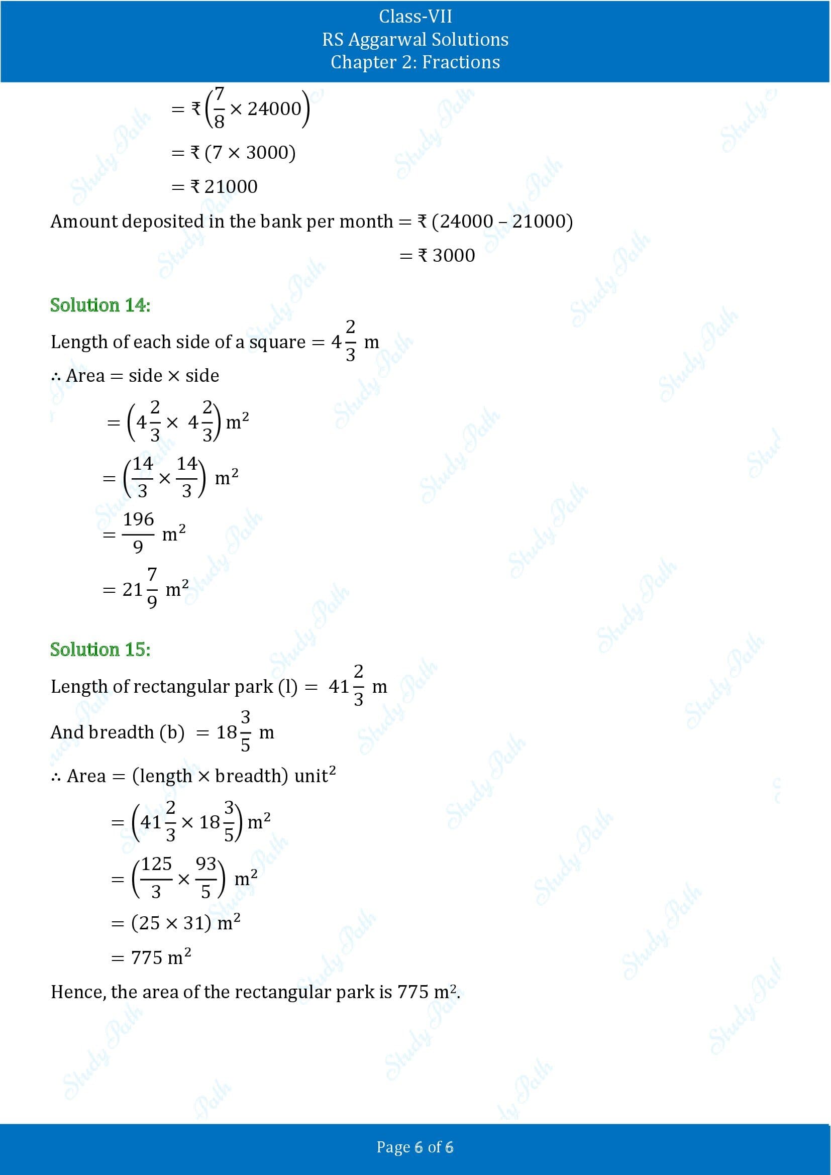 RS Aggarwal Solutions Class 7 Chapter 2 Fractions Exercise 2B 00006