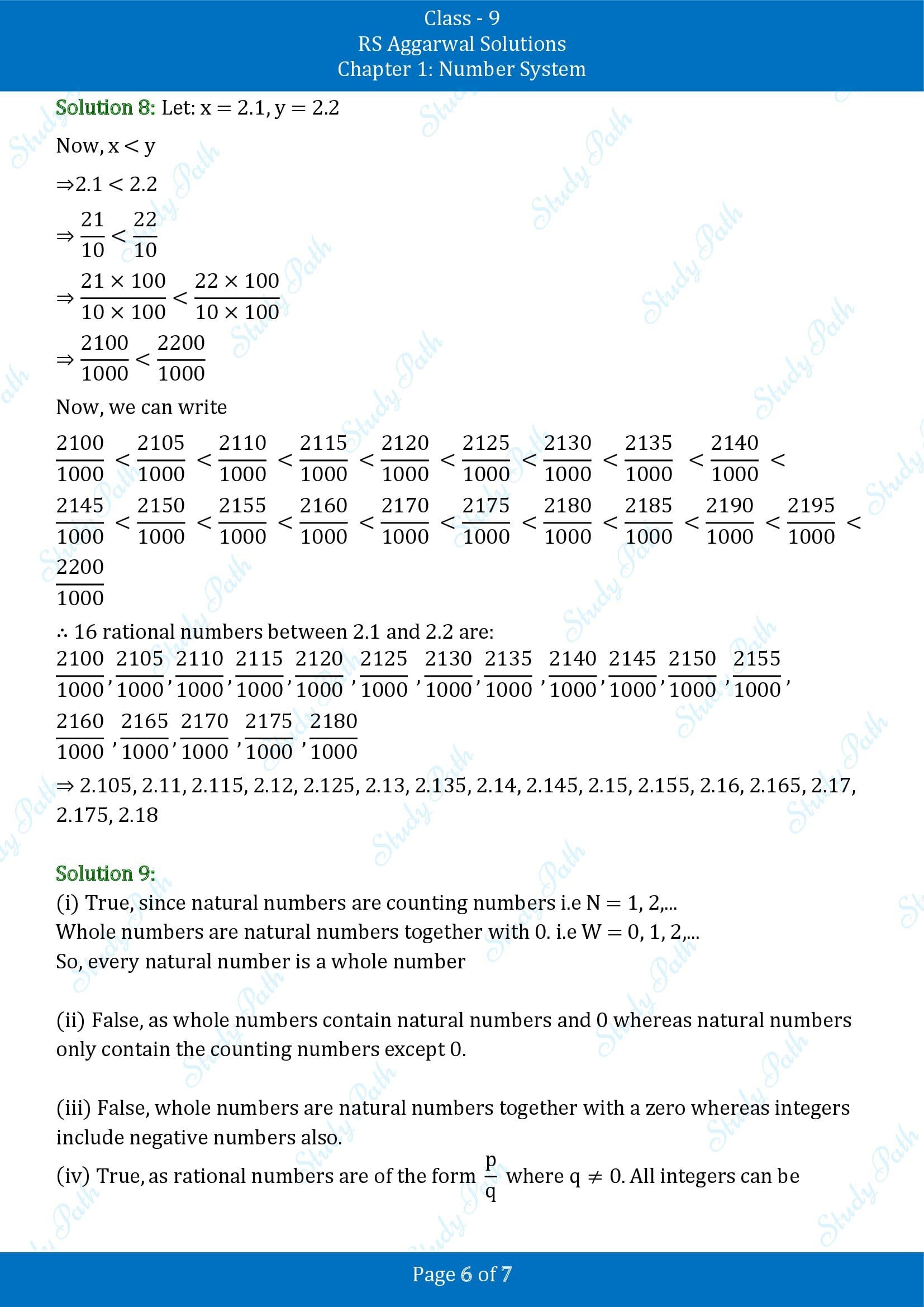RS Aggarwal Solutions Class 9 Chapter 1 Number System Exercise 1A 00006