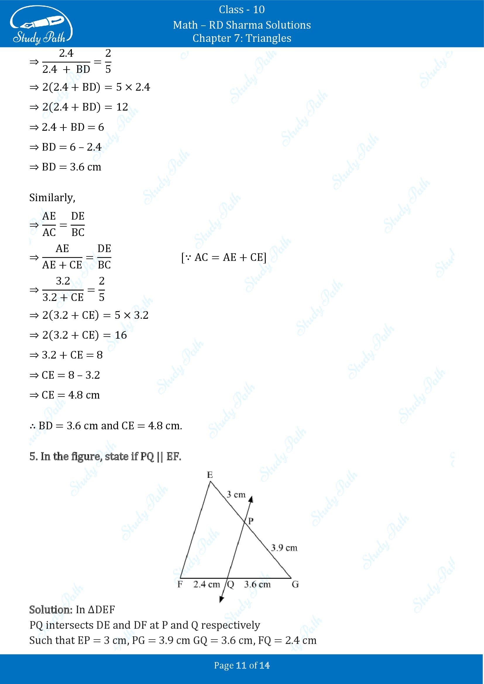 RD Sharma Solutions Class 10 Chapter 7 Triangles Exercise 7.2 00011
