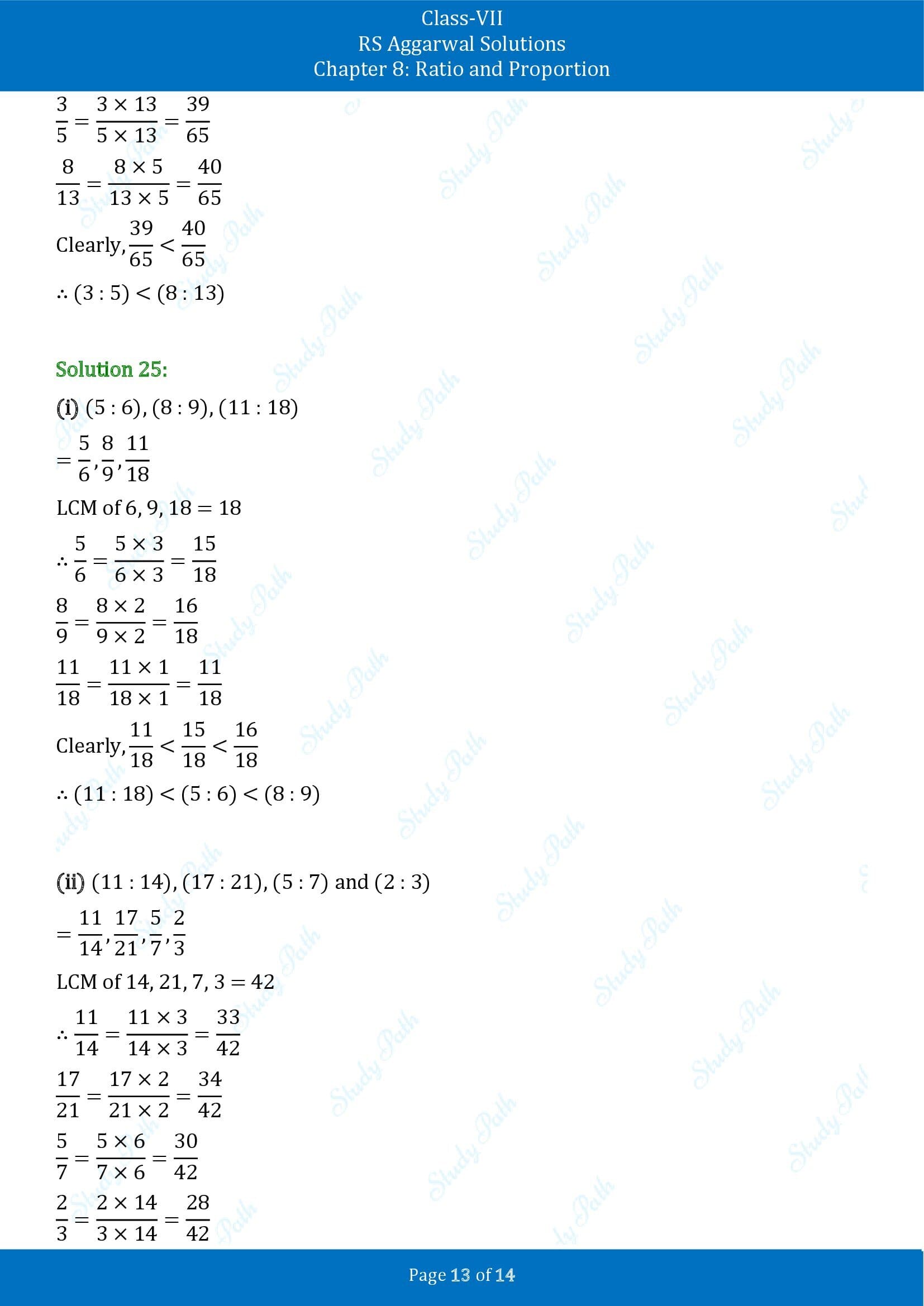 RS Aggarwal Solutions Class 7 Chapter 8 Ratio and Proportion Exercise 8A 00013