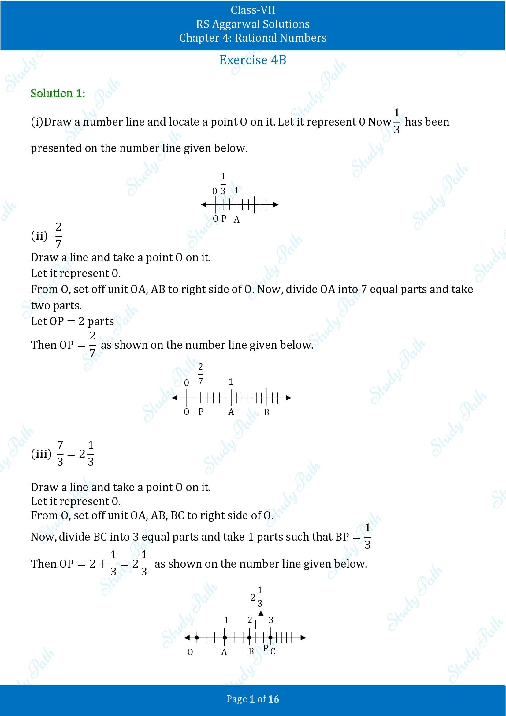 RS Aggarwal Solutions Class 7 Chapter 4 Rational Numbers Exercise 4B 00001