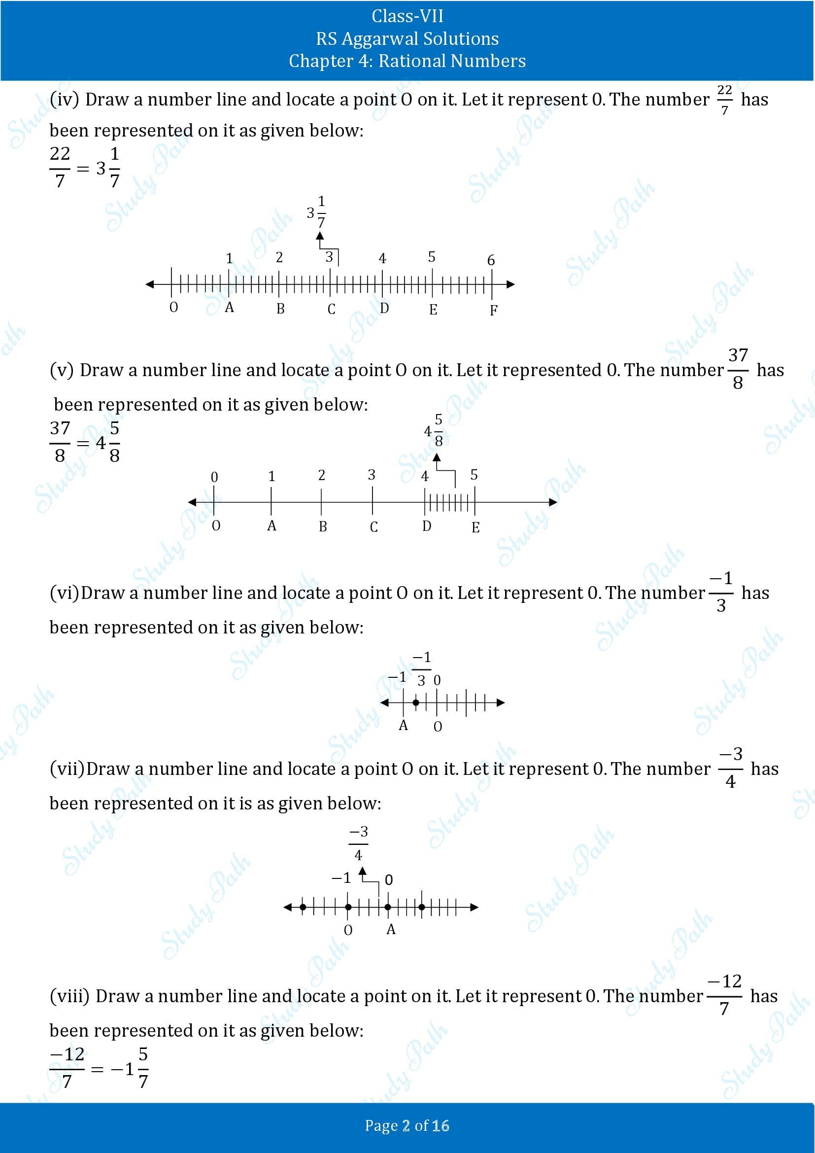 RS Aggarwal Solutions Class 7 Chapter 4 Rational Numbers Exercise 4B 00002