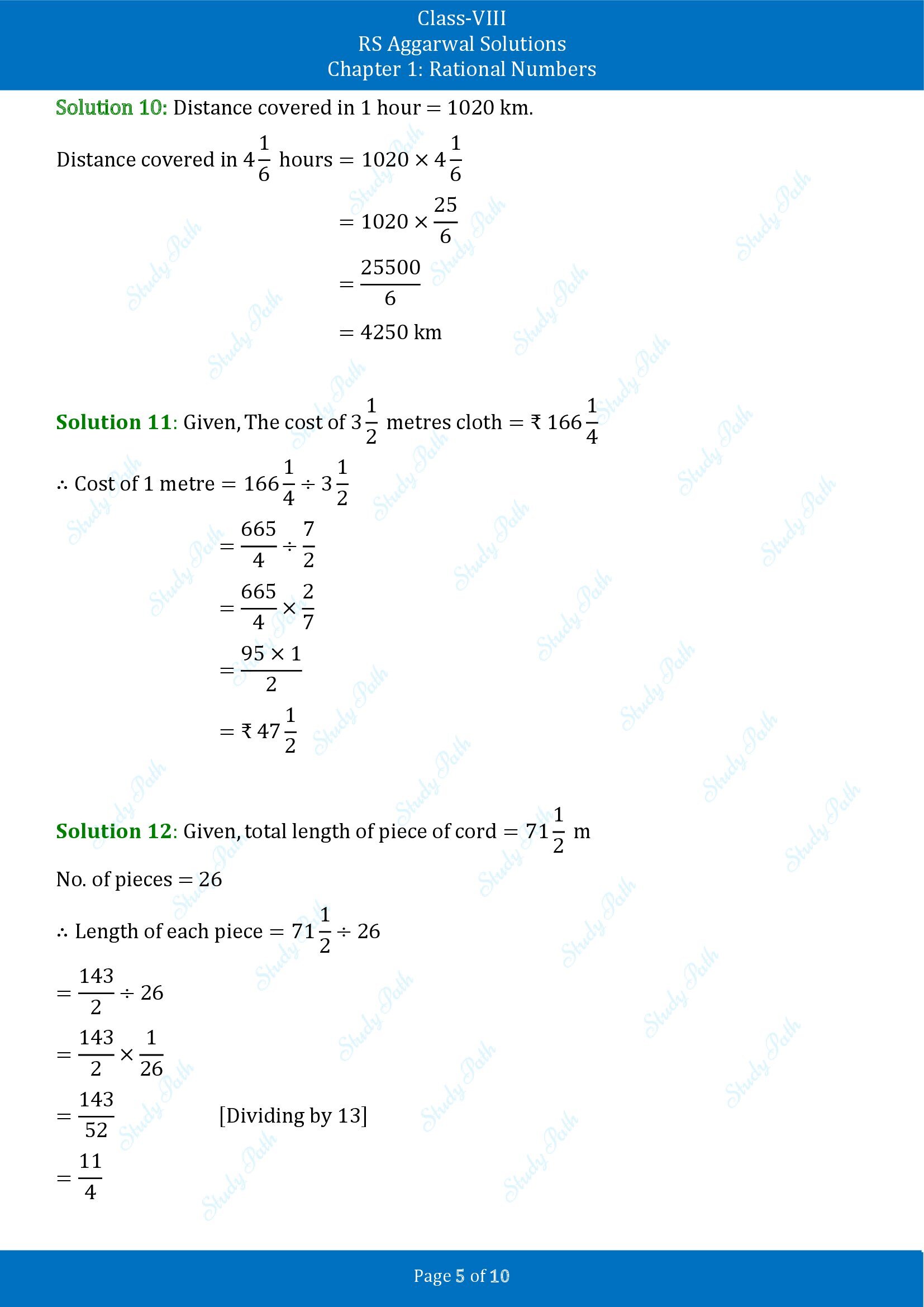 RS Aggarwal Solutions Class 8 Chapter 1 Rational Numbers Exercise 1G 00005