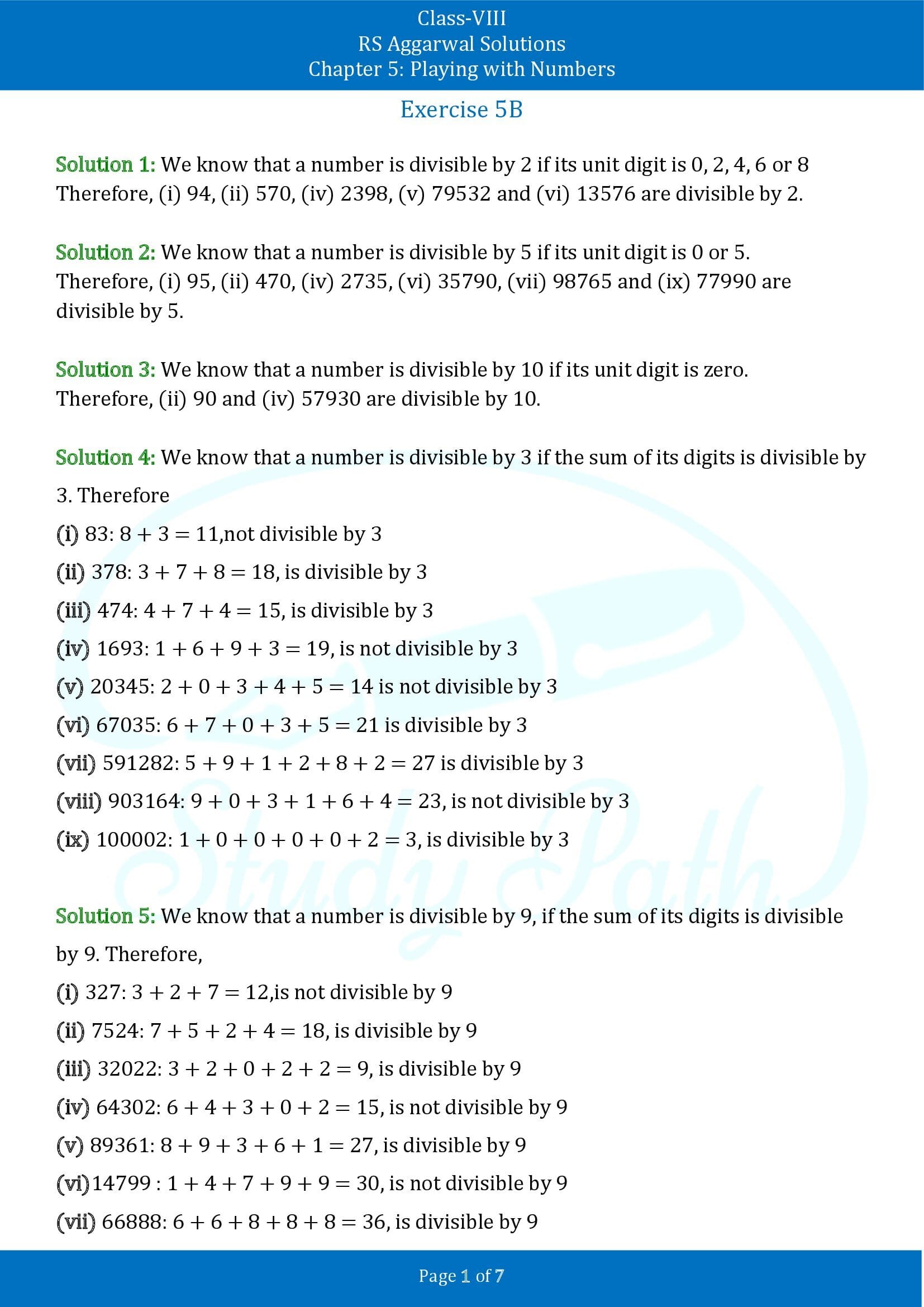 RS Aggarwal Solutions Class 8 Chapter 5 Playing with Numbers Exercise 5B 00001