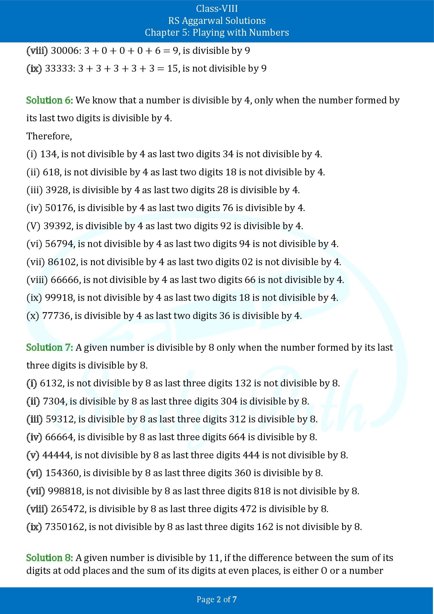 RS Aggarwal Solutions Class 8 Chapter 5 Playing with Numbers Exercise 5B 00002