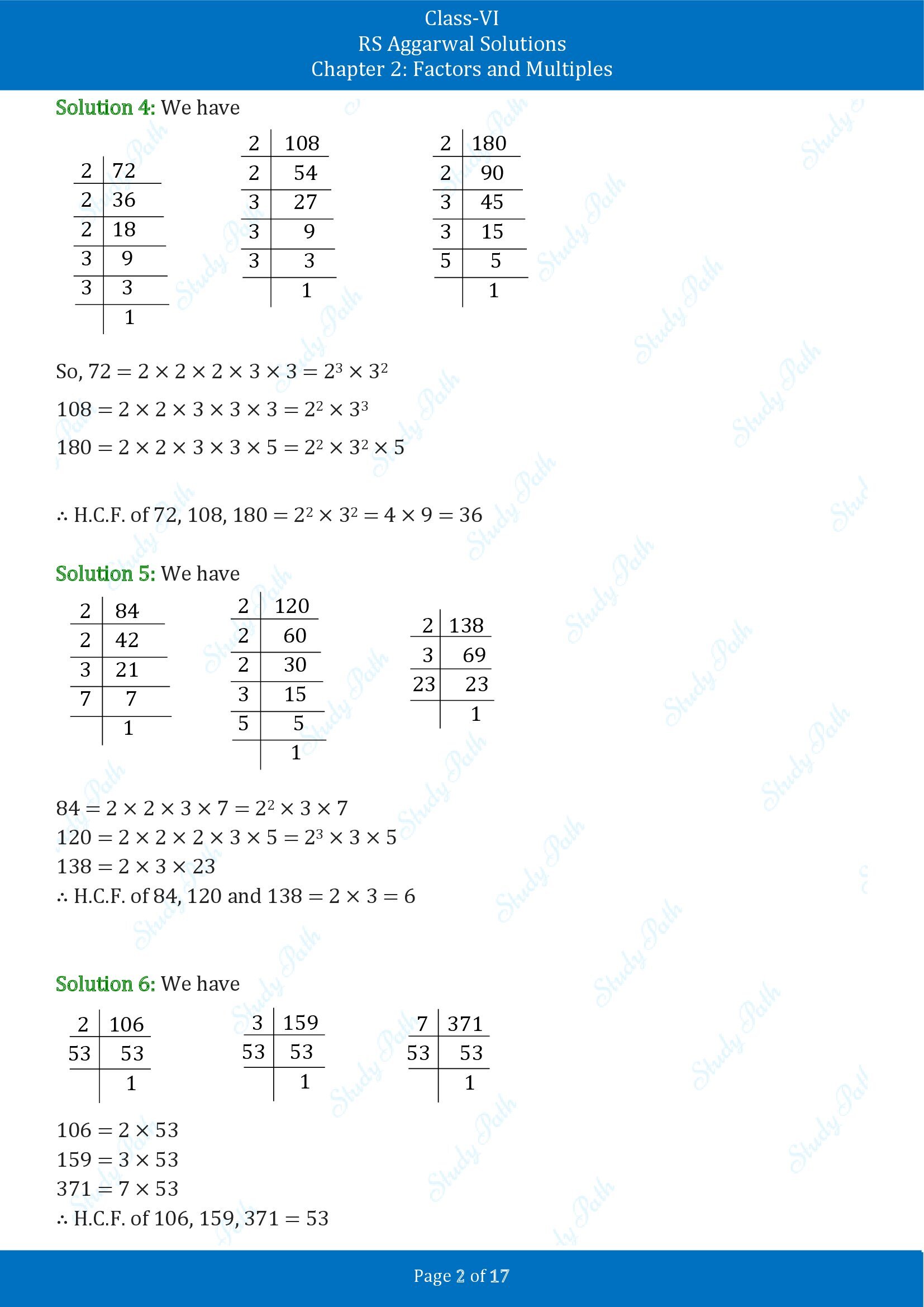RS Aggarwal Solutions Class 6 Chapter 2 Factors and Multiples Exercise 2D 00002