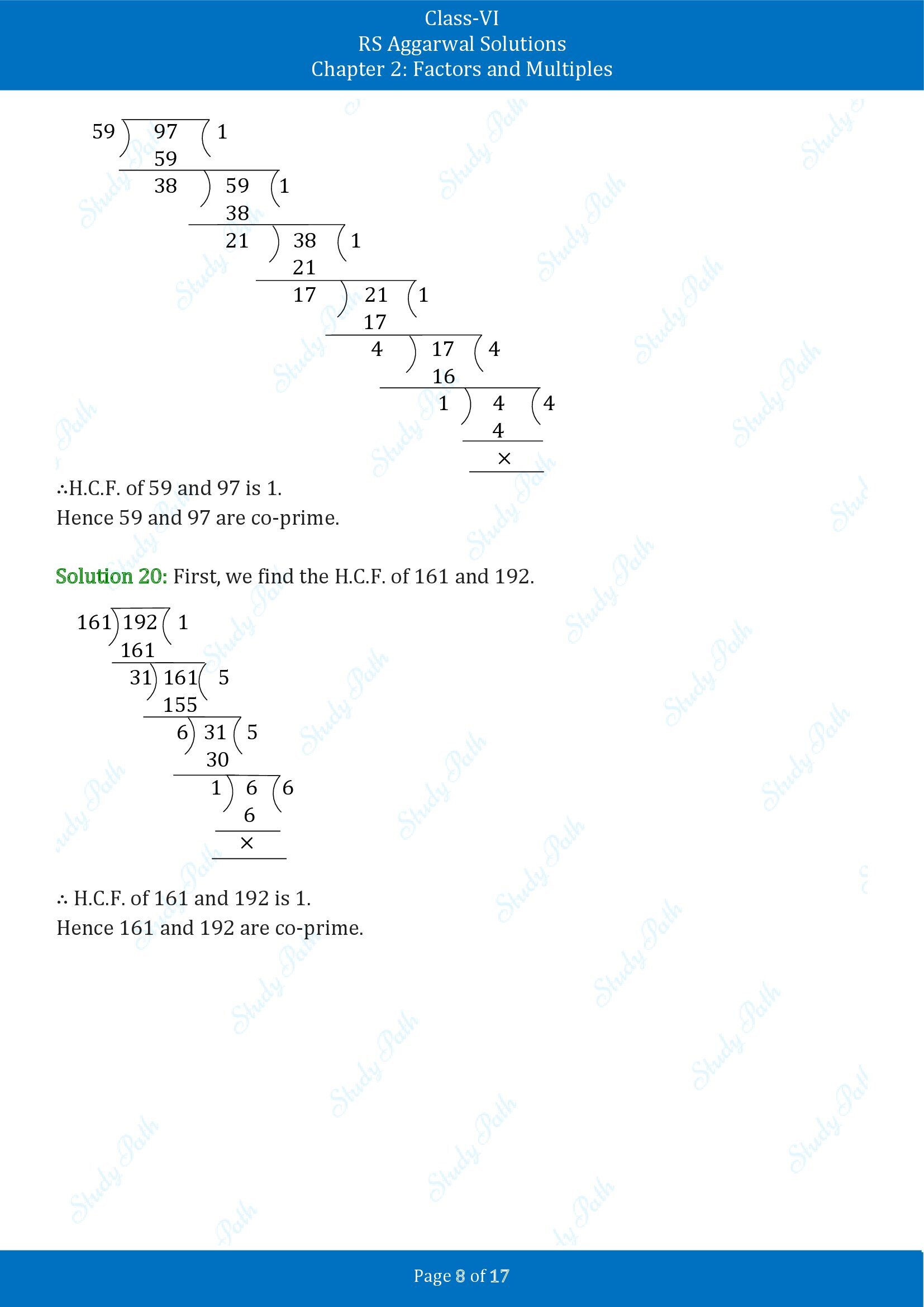 RS Aggarwal Solutions Class 6 Chapter 2 Factors and Multiples Exercise 2D 00008