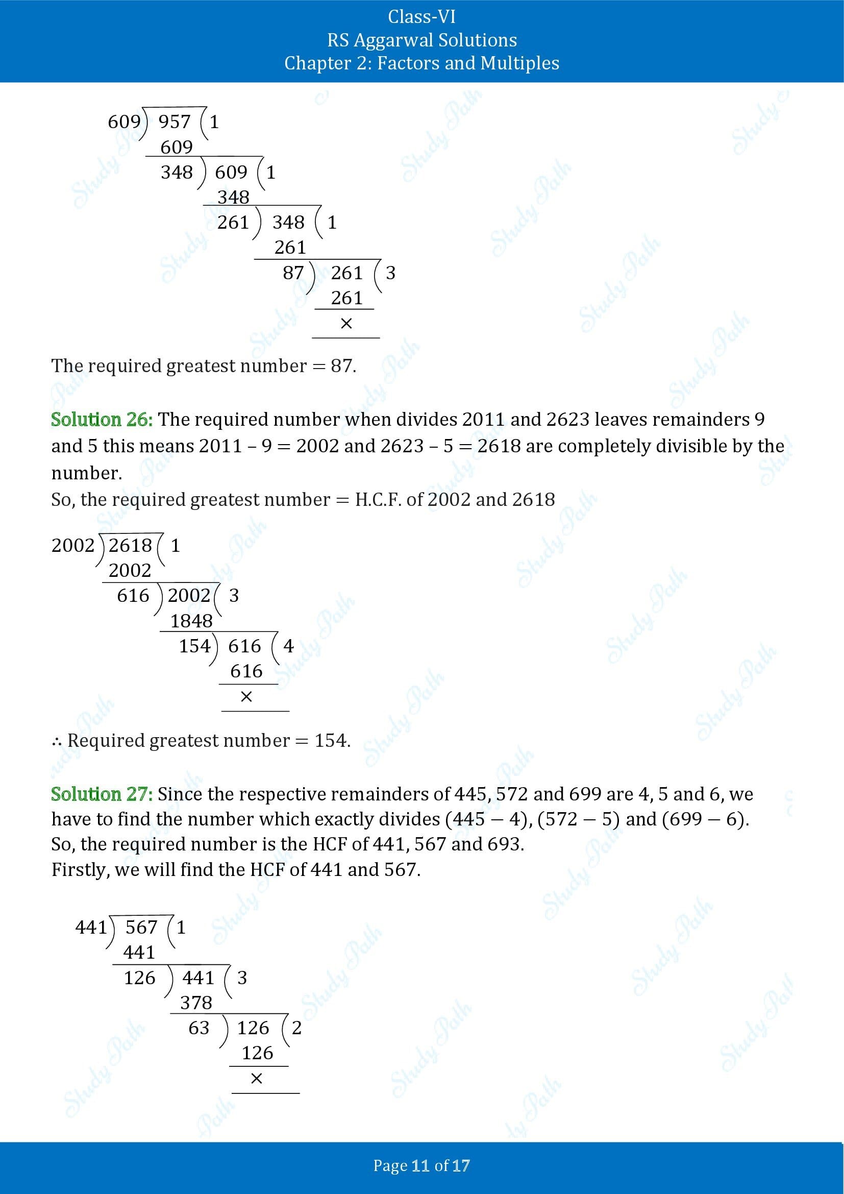 RS Aggarwal Solutions Class 6 Chapter 2 Factors and Multiples Exercise 2D 00011