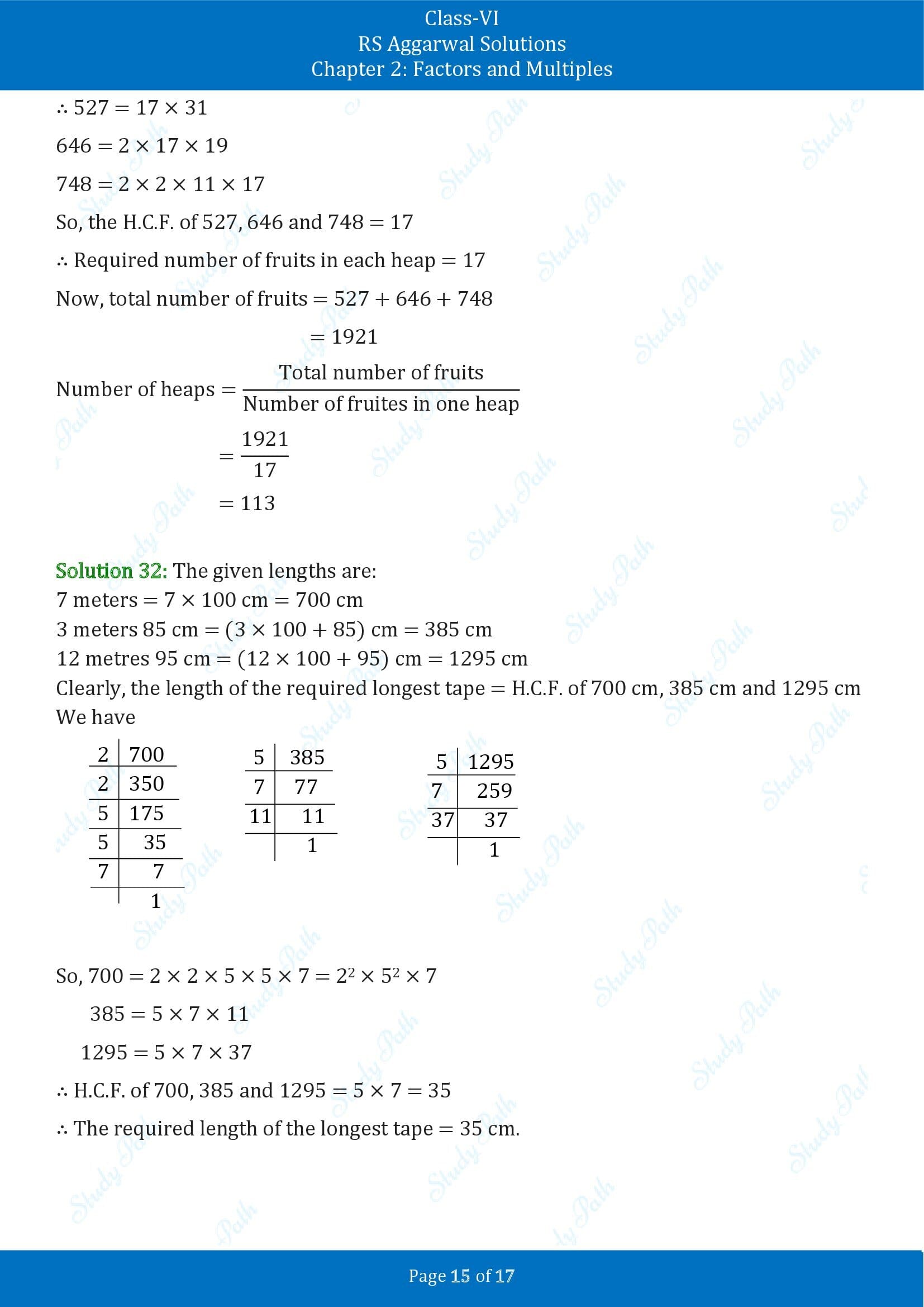 RS Aggarwal Solutions Class 6 Chapter 2 Factors and Multiples Exercise 2D 00015
