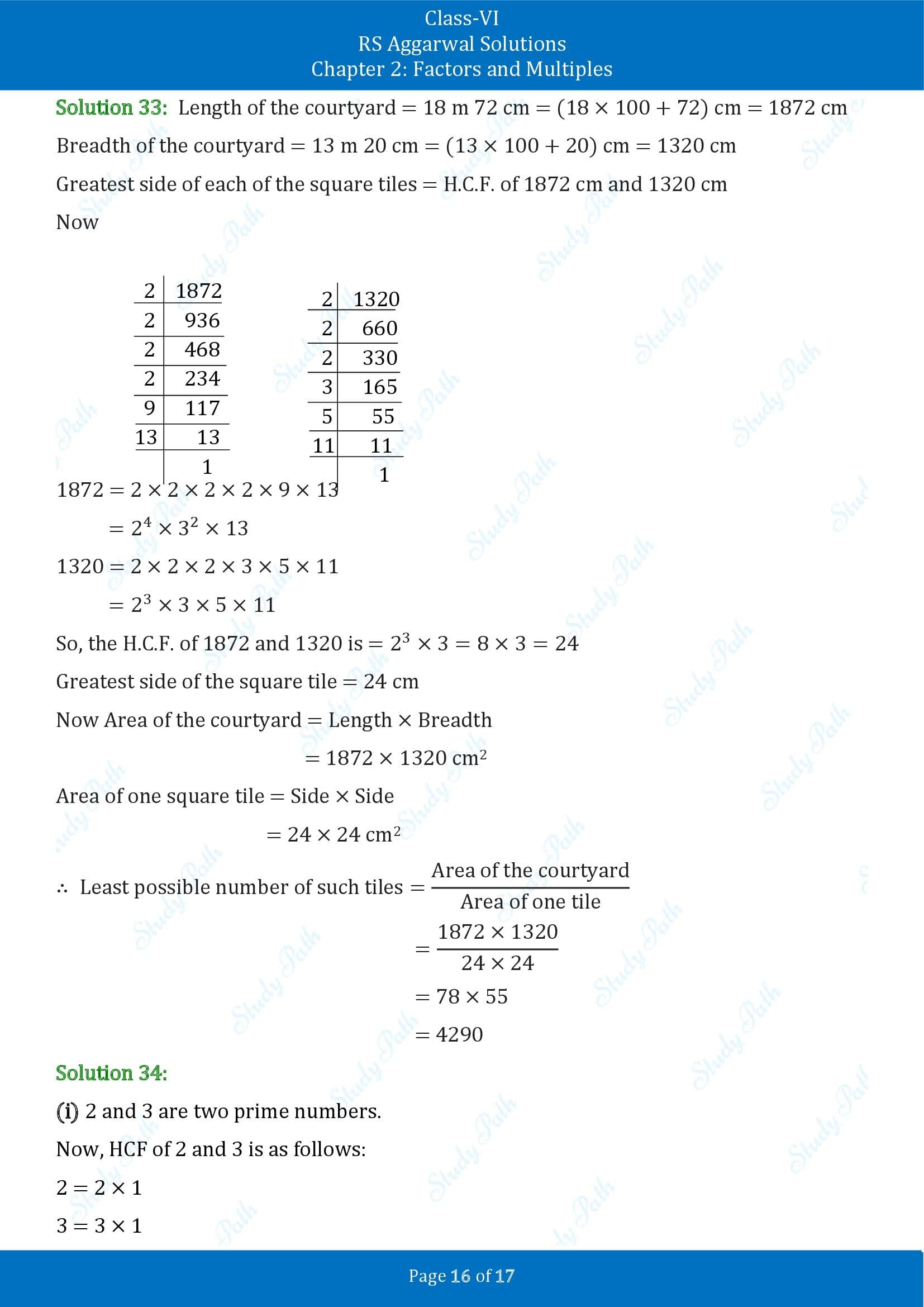 RS Aggarwal Solutions Class 6 Chapter 2 Factors and Multiples Exercise 2D 00016
