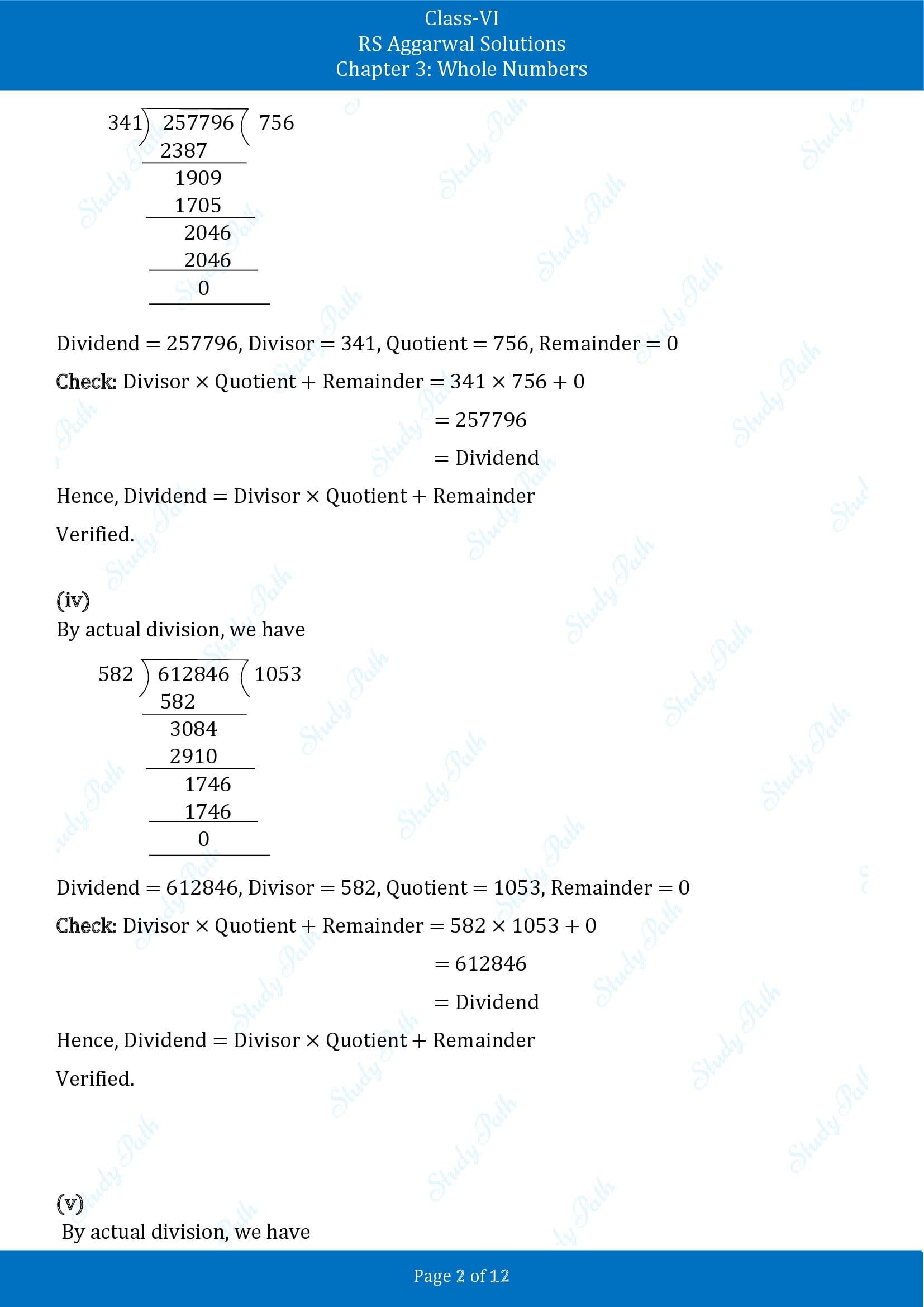 RS Aggarwal Solutions Class 6 Chapter 3 Whole Numbers Exercise 3E 00002
