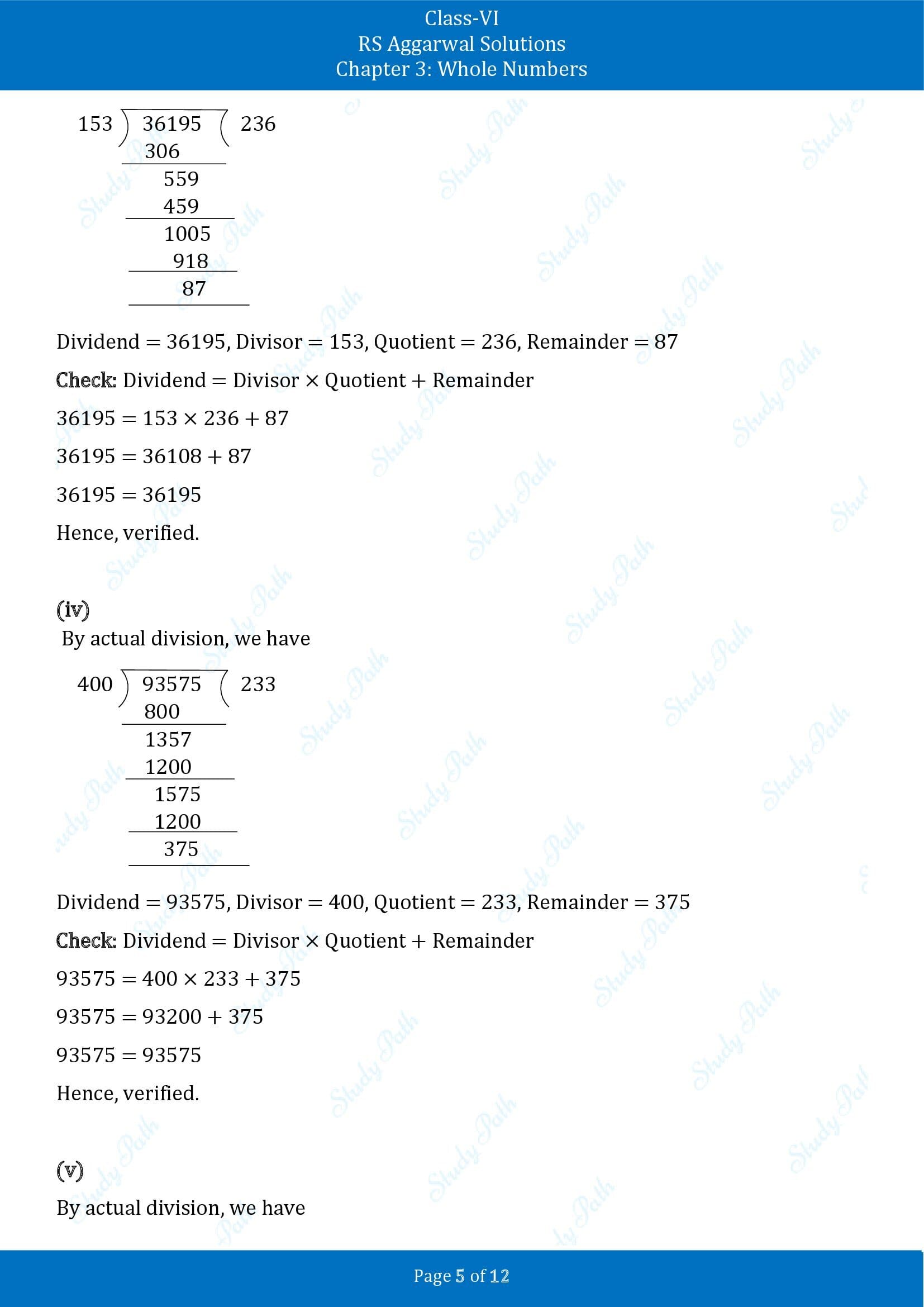 RS Aggarwal Solutions Class 6 Chapter 3 Whole Numbers Exercise 3E 00005