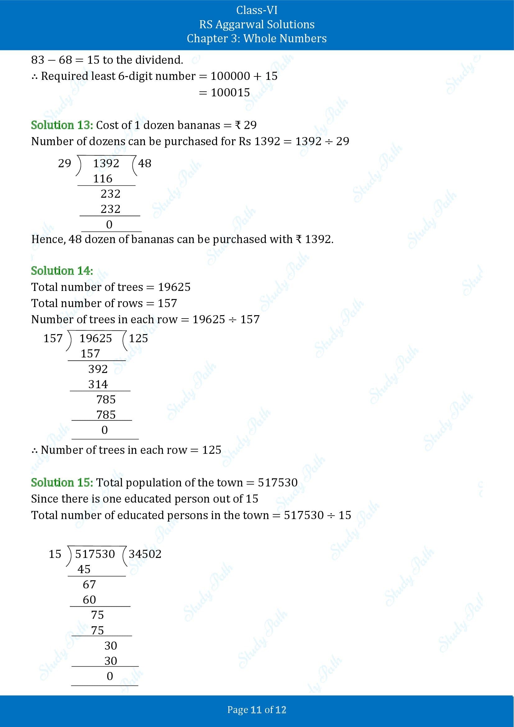 RS Aggarwal Solutions Class 6 Chapter 3 Whole Numbers Exercise 3E 00011