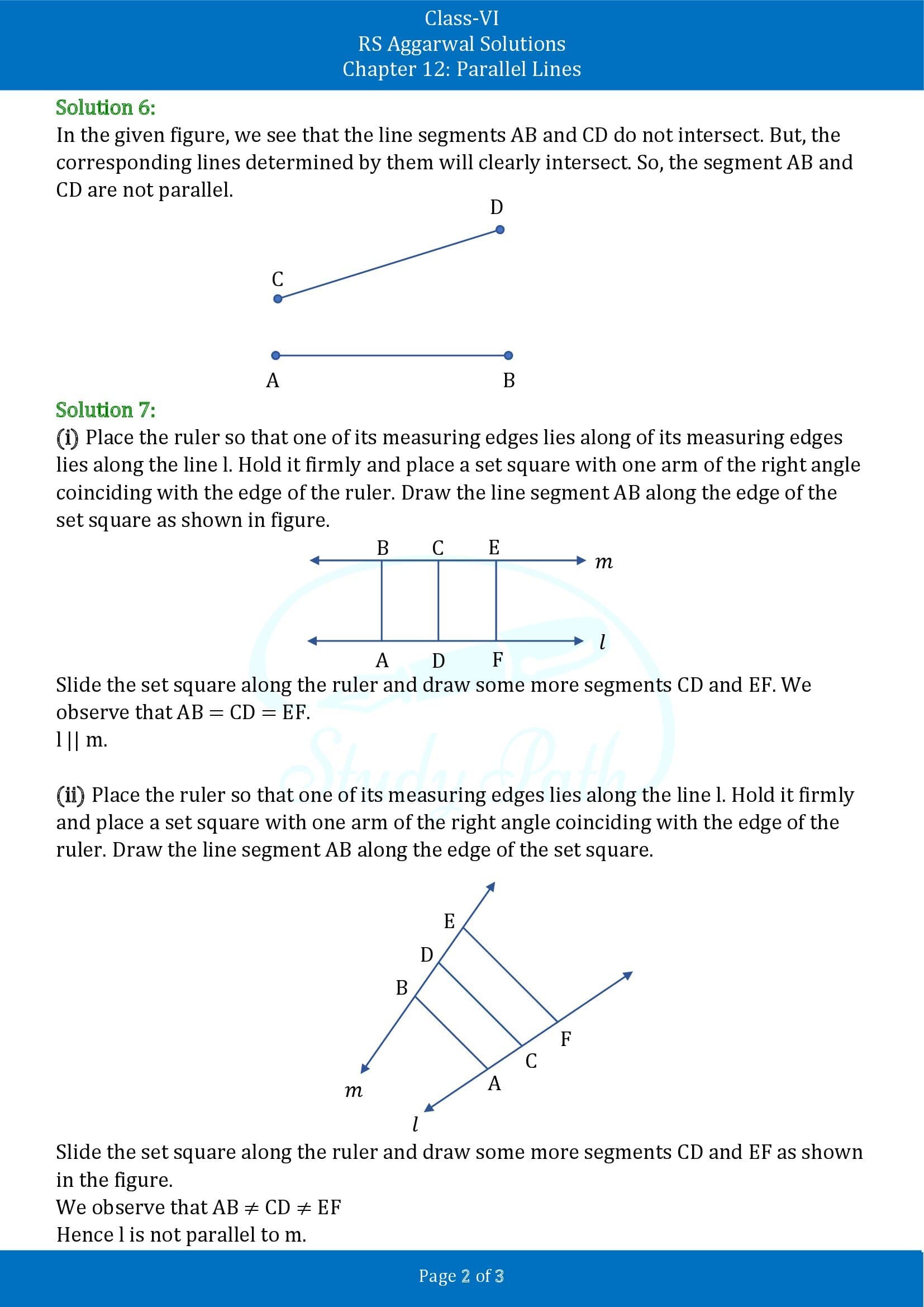 RS Aggarwal Solutions Class 6 Chapter 12 Parallel Lines 00002