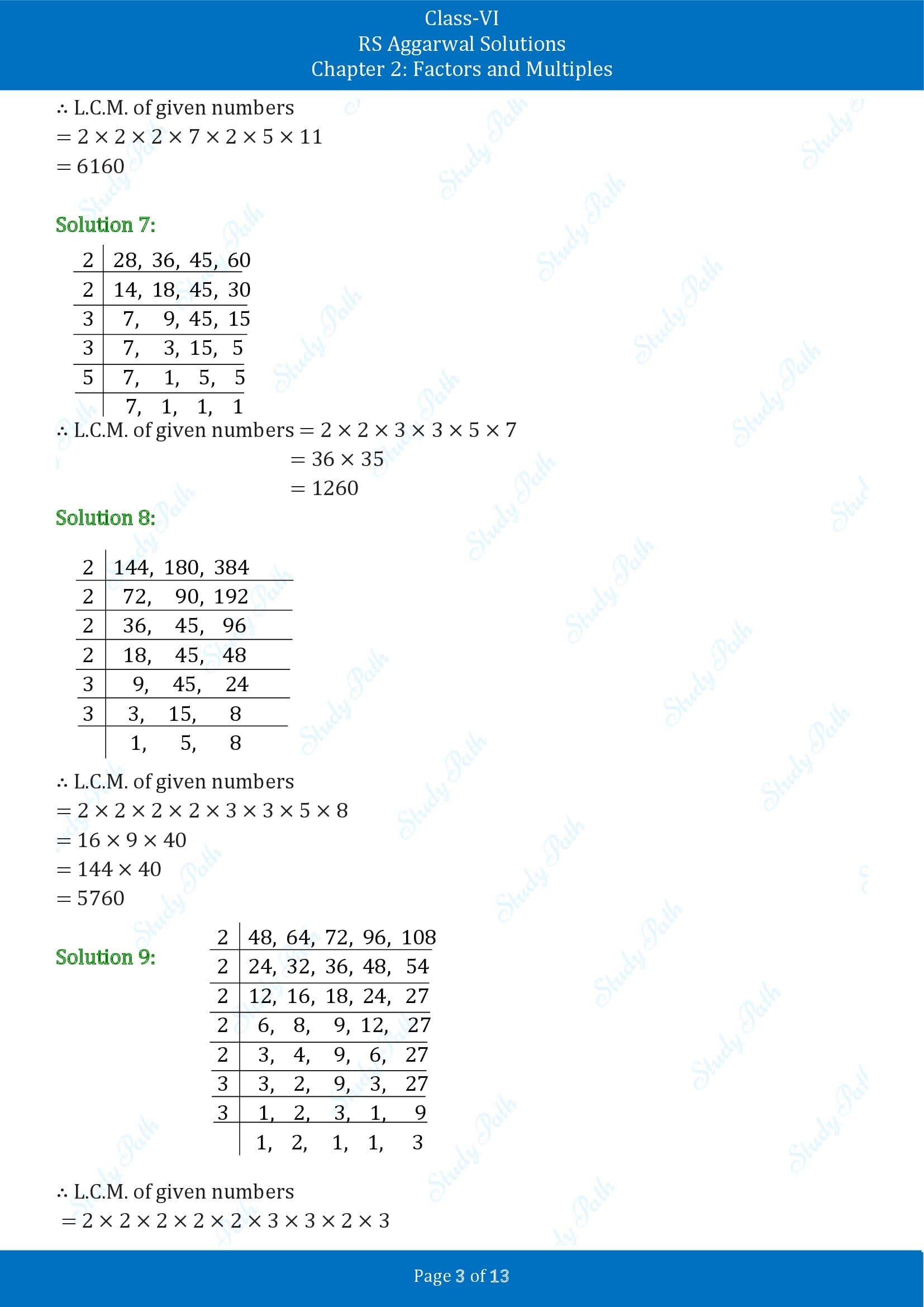 RS Aggarwal Solutions Class 6 Chapter 2 Factors and Multiples Exercise 2E 00003