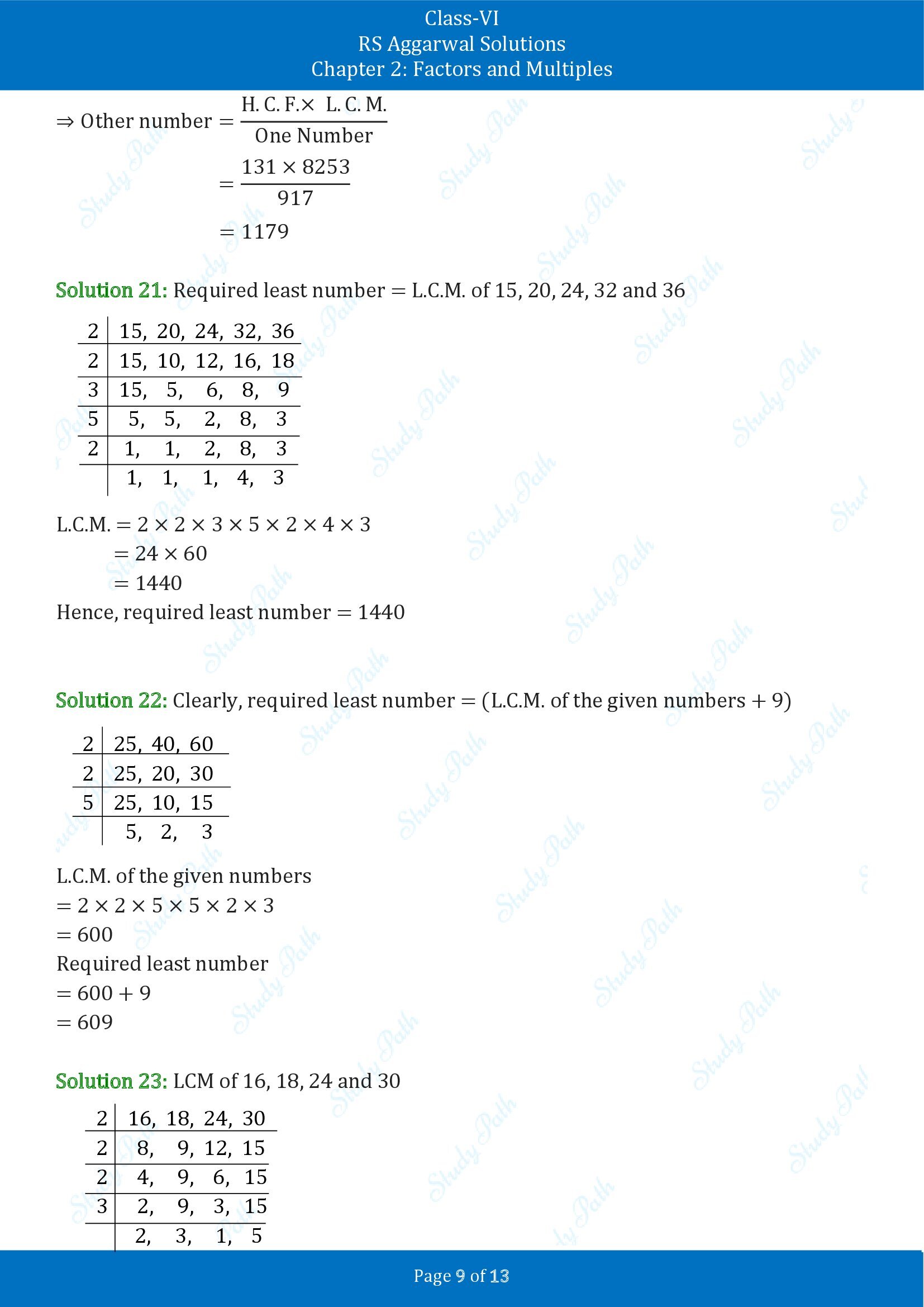 RS Aggarwal Solutions Class 6 Chapter 2 Factors and Multiples Exercise 2E 00009