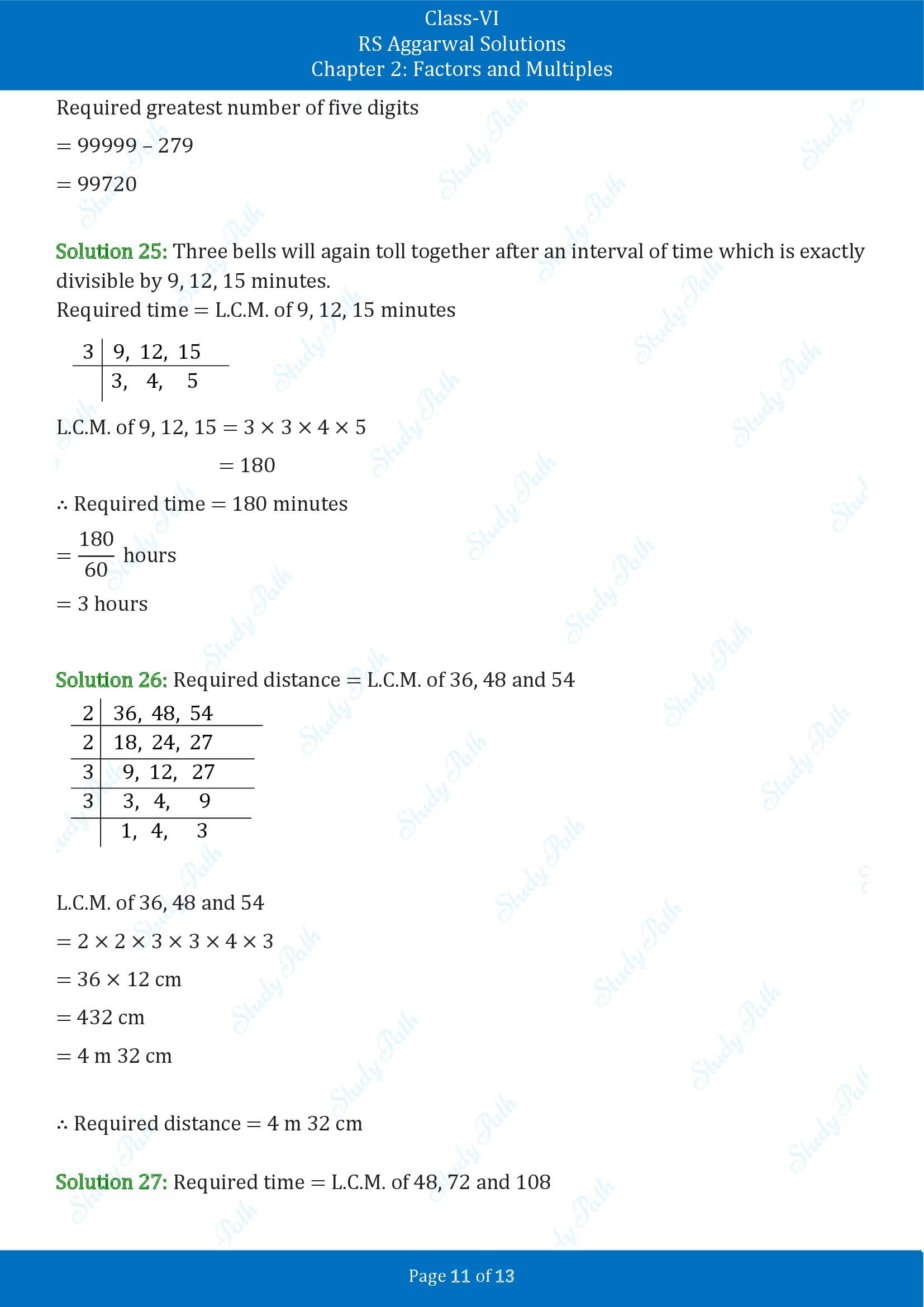 RS Aggarwal Solutions Class 6 Chapter 2 Factors and Multiples Exercise 2E 00011
