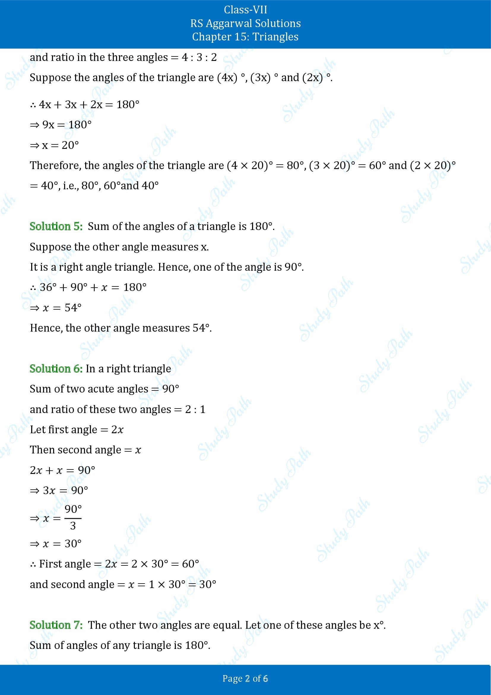 RS Aggarwal Solutions Class 7 Chapter 15 Triangles Exercise 15A 00002