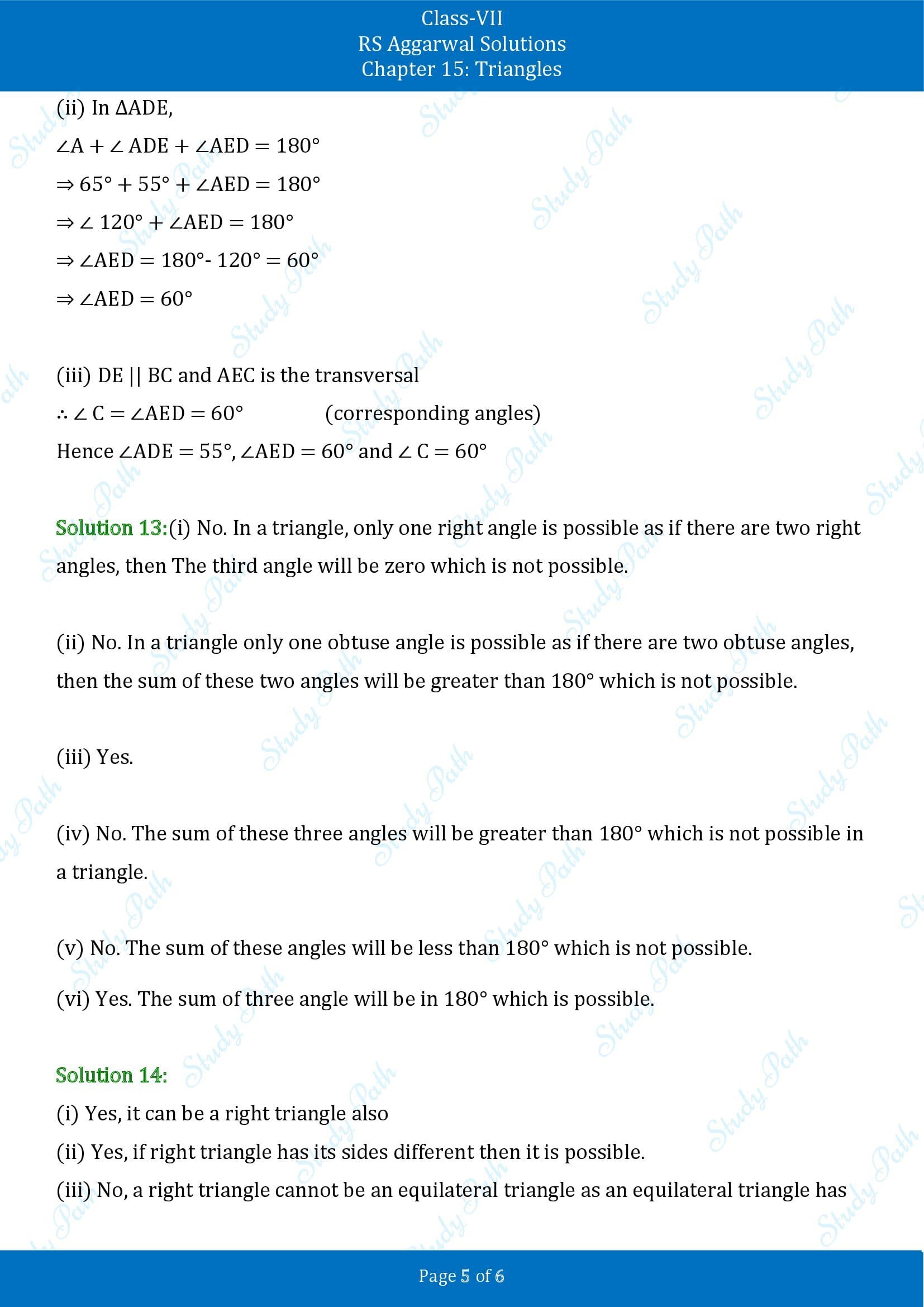 RS Aggarwal Solutions Class 7 Chapter 15 Triangles Exercise 15A 00005
