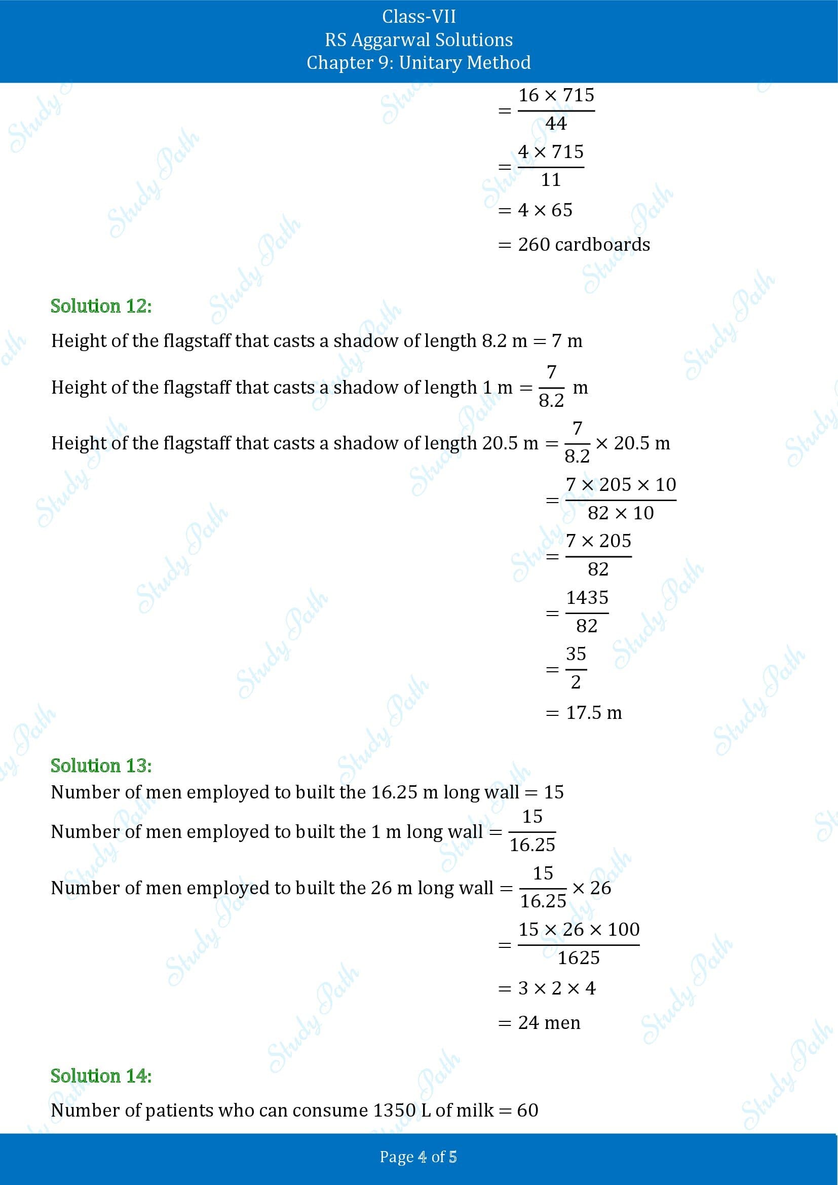 RS Aggarwal Solutions Class 7 Chapter 9 Unitary Method Exercise 9A 00004