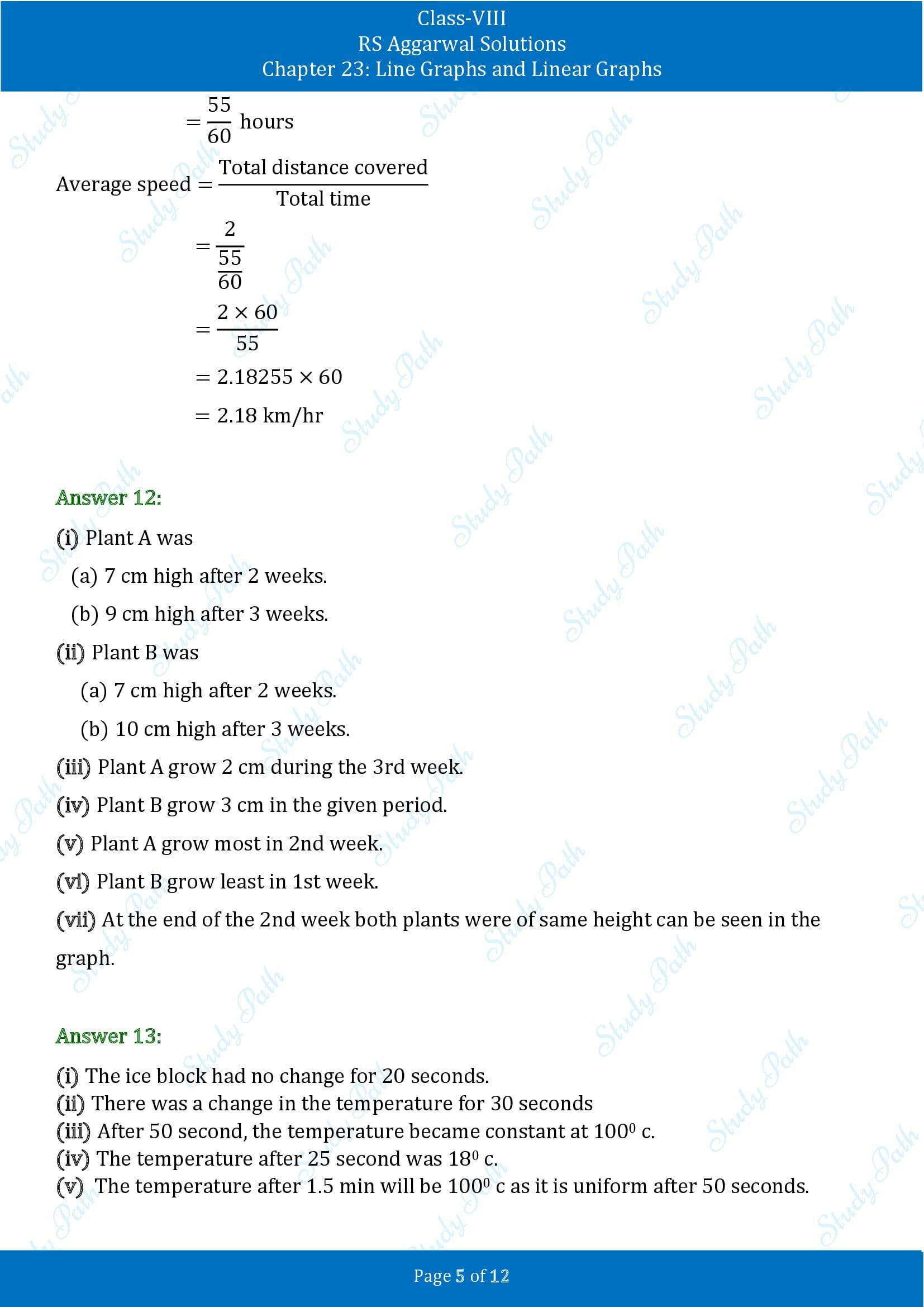 RS Aggarwal Solutions Class 8 Chapter 23 Line Graphs and Linear Graphs Exercise 23 00005
