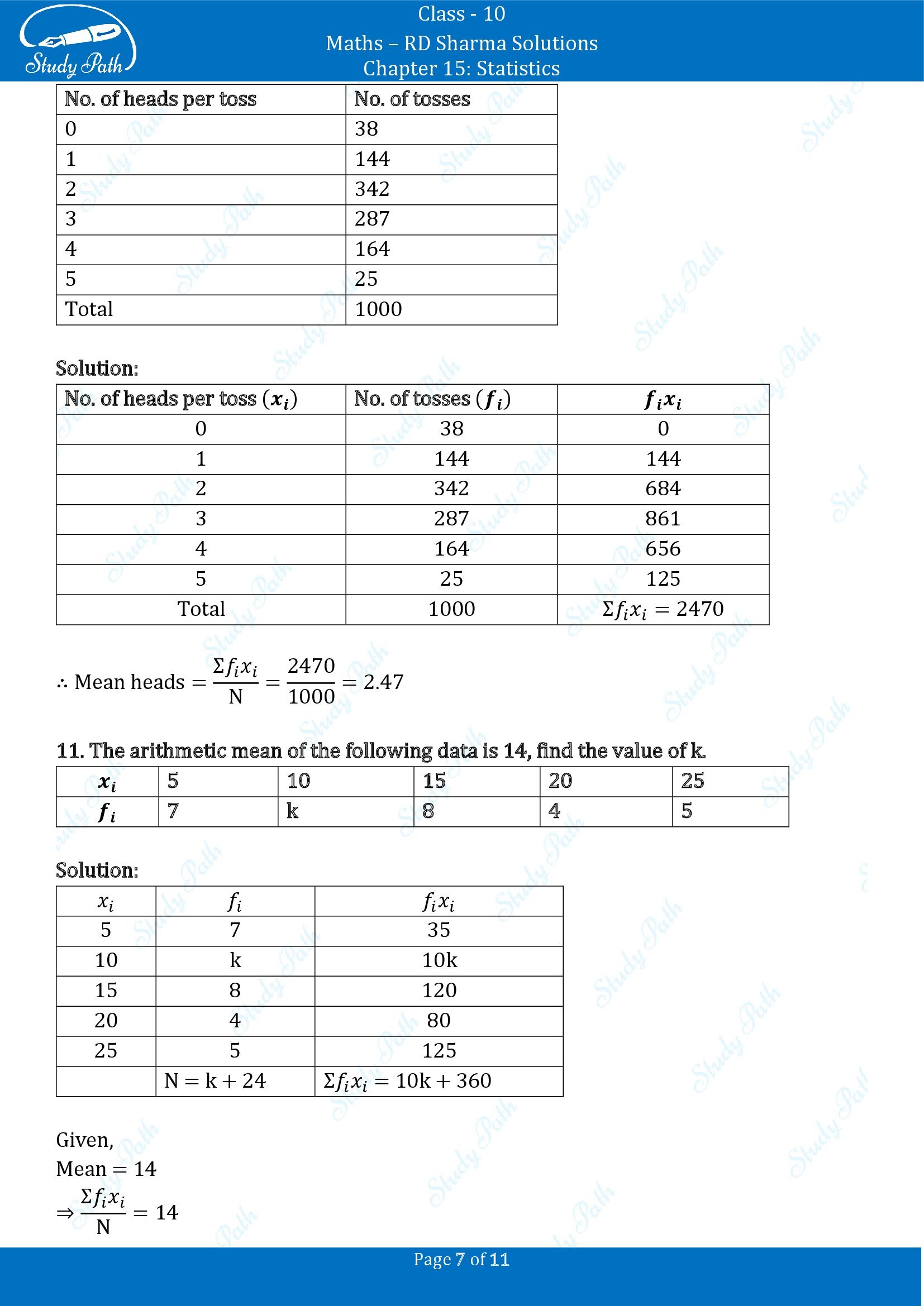 RD Sharma Solutions Class 10 Chapter 15 Statistics Exercise 15.1 00007